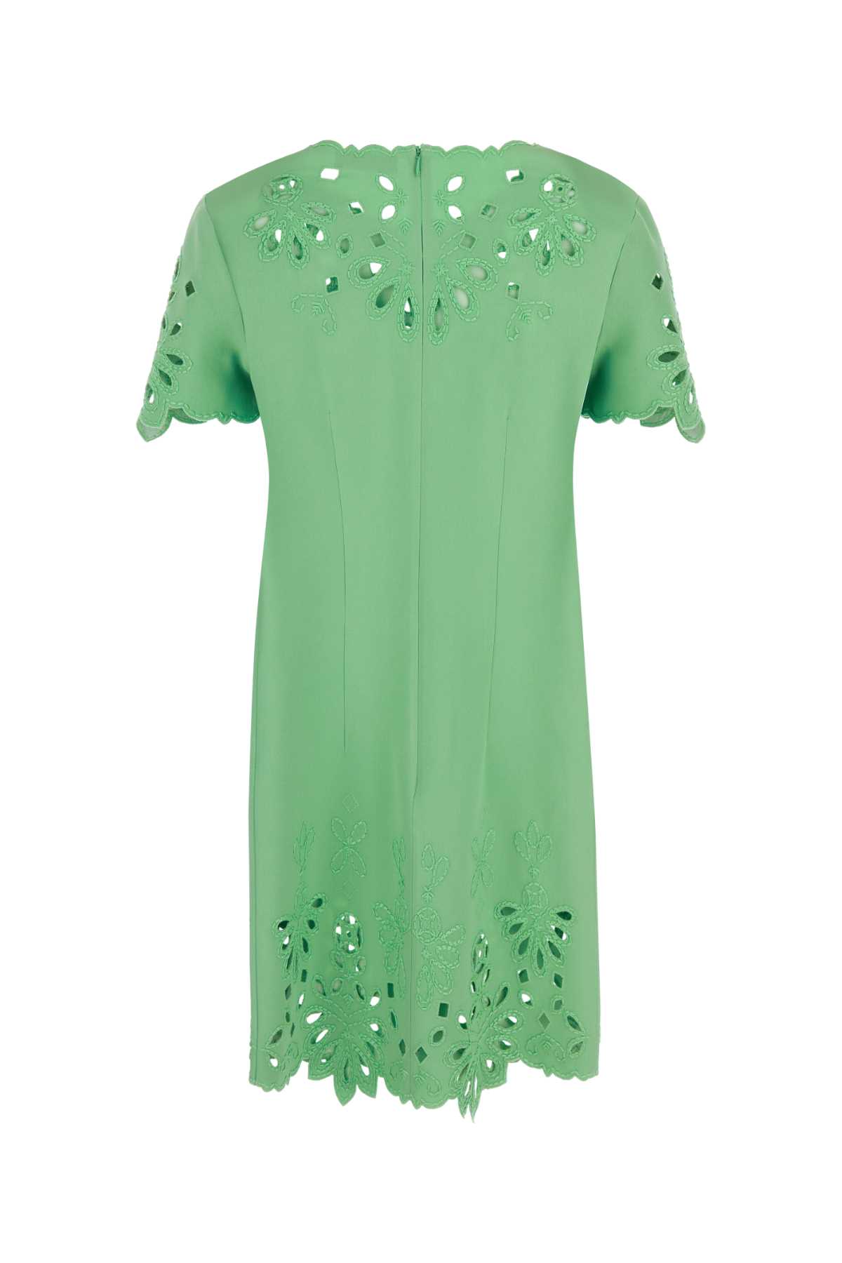 Shop Ermanno Scervino Green Viscose Blend Dress In Lightgrassgreen