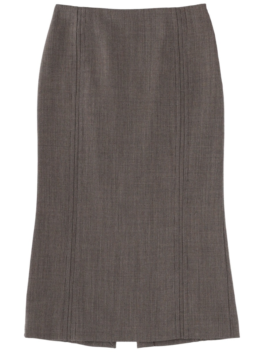 Mm6 Maison Margiela Wool Midi Skirt