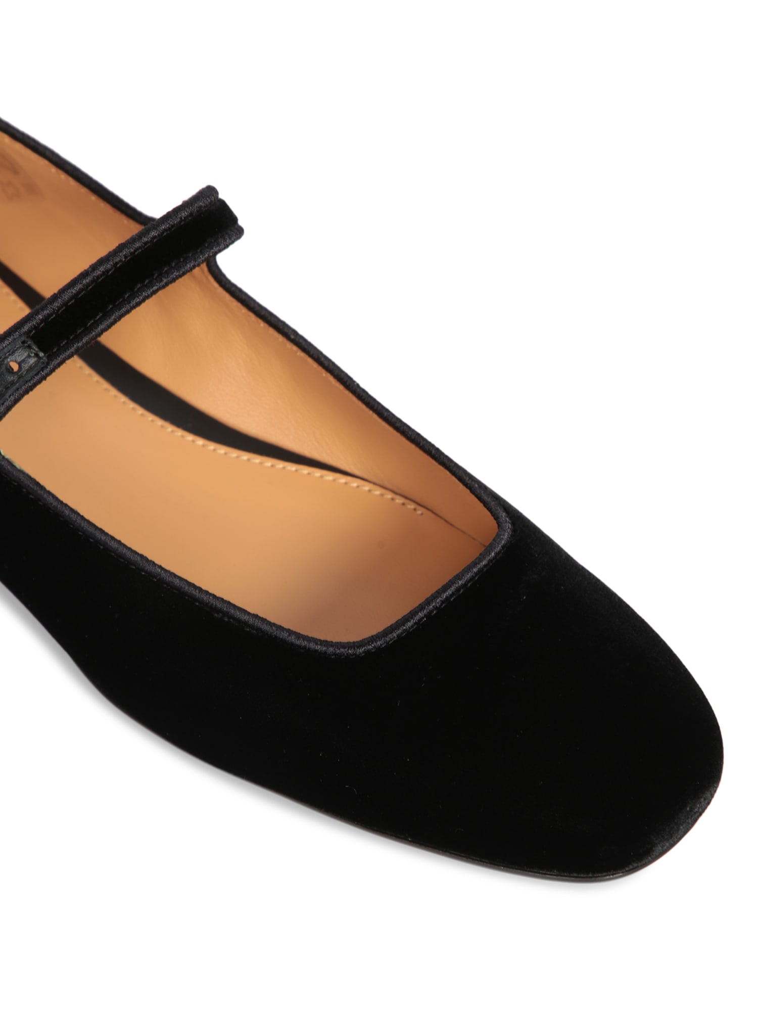 Shop Tod's Black Velvet Flats