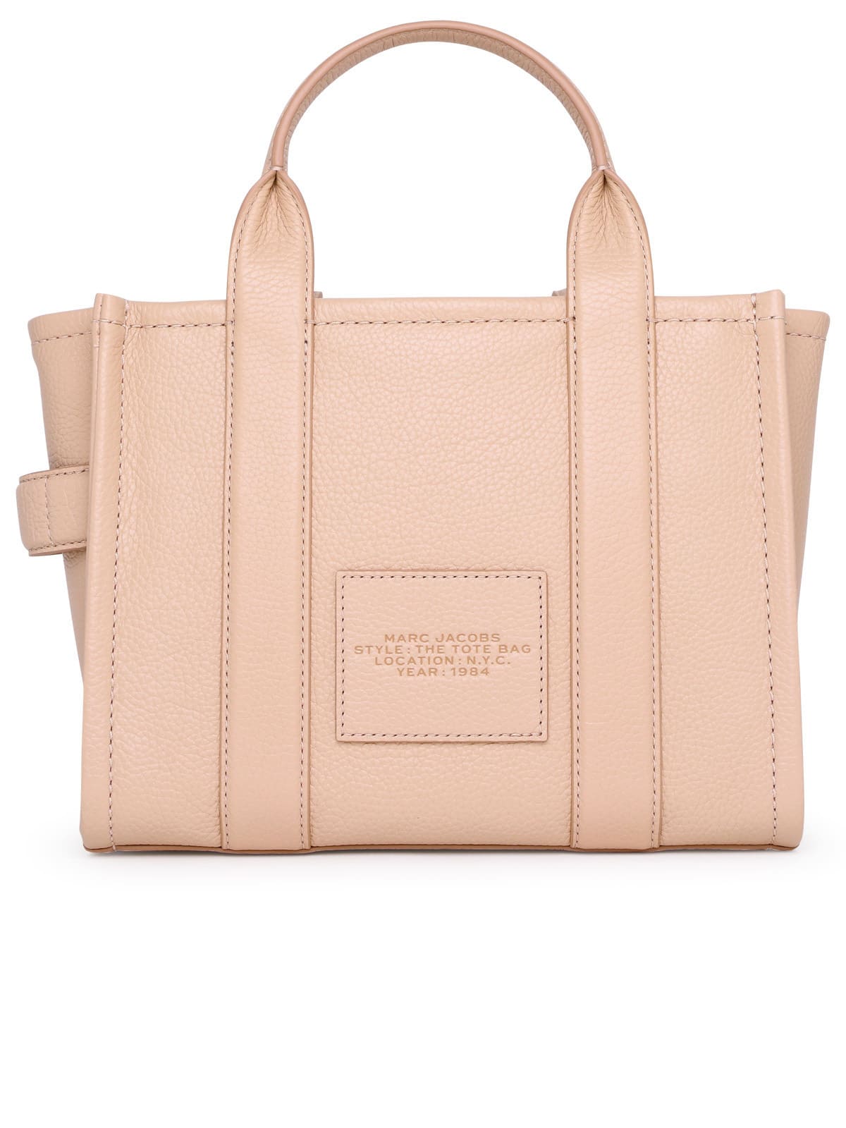 Shop Marc Jacobs Rose Leather Mini Tote Bag In Rosa