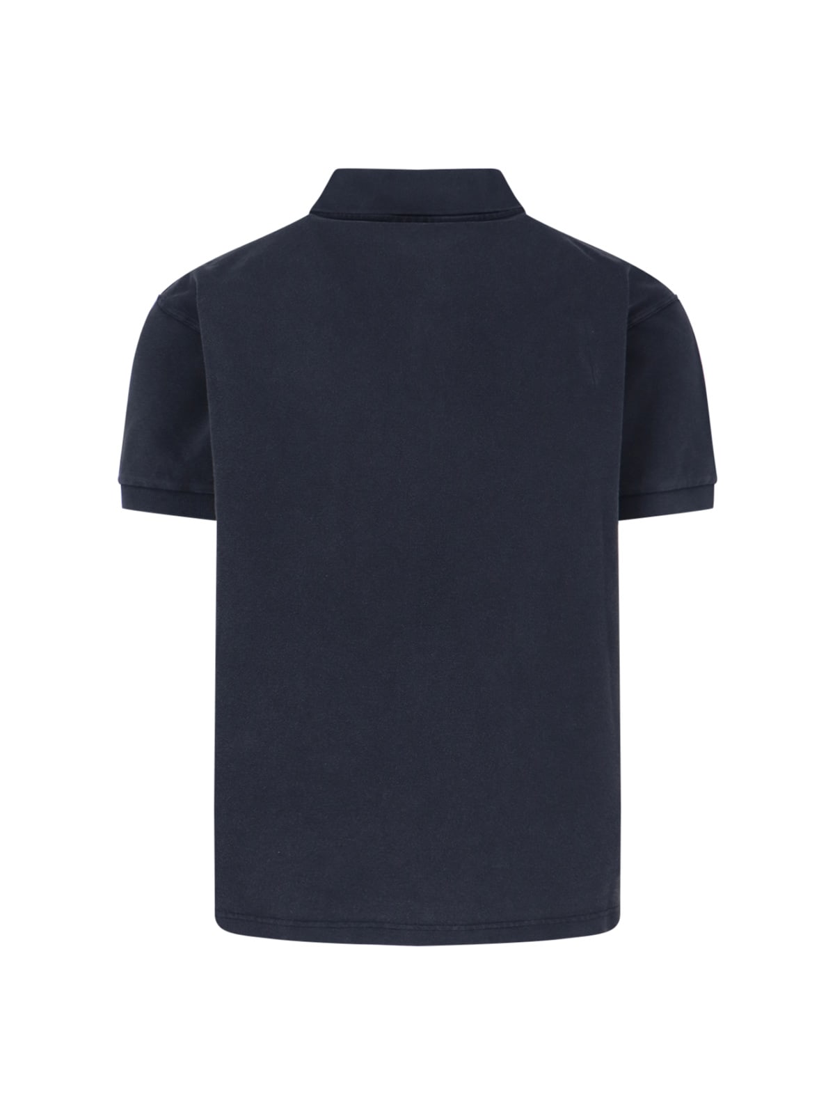 Balenciaga Cotton Piquet Polo Shirt With Lion Embroidery In Black