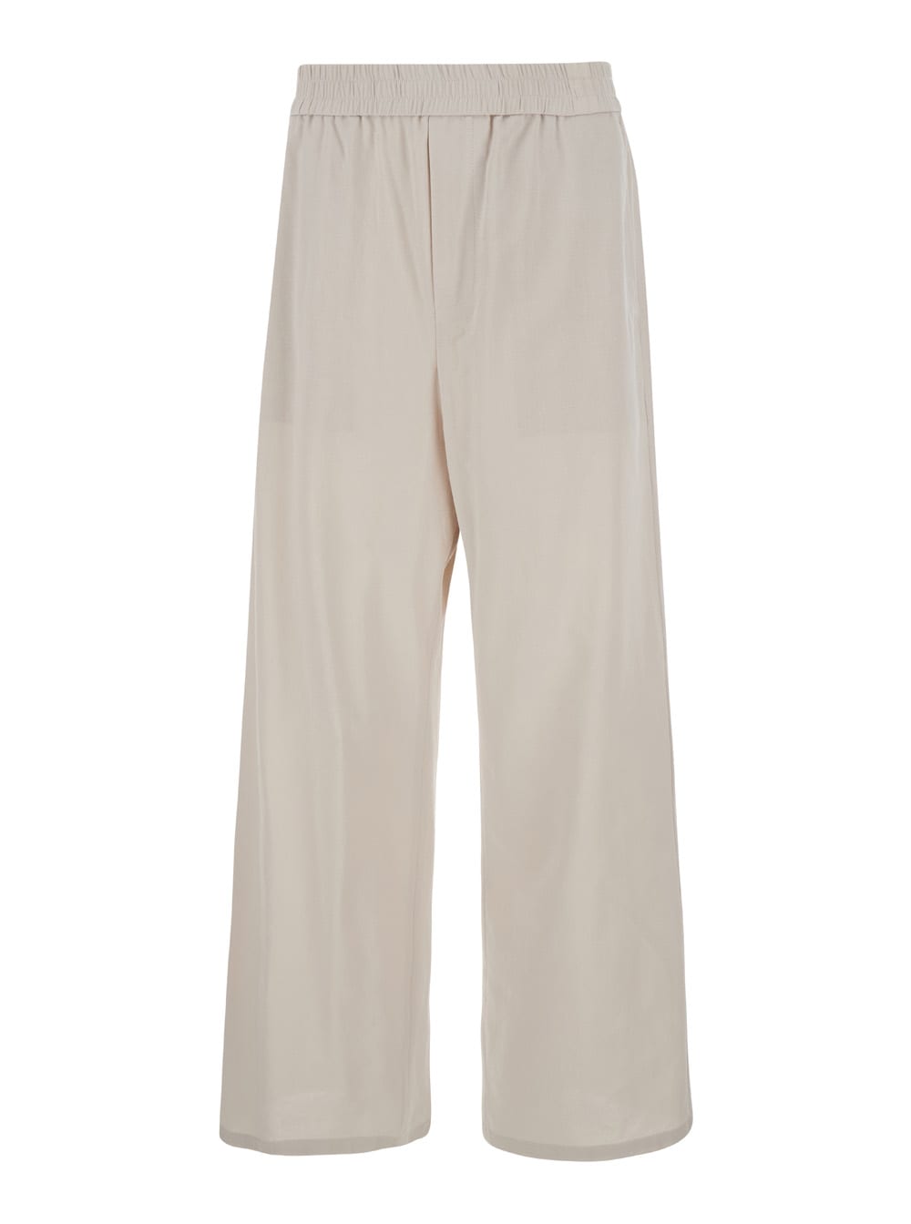 Shop Ami Alexandre Mattiussi Elasticated Waist Pant In Beige