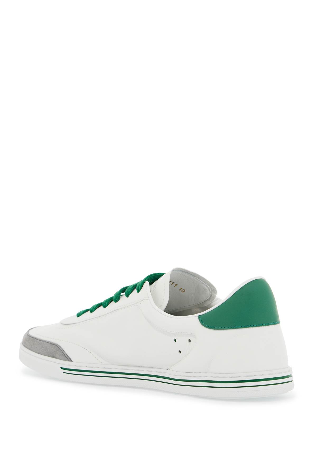 Shop Dolce & Gabbana Leather Saint Tropez Sneakers In In Multicolor (white)