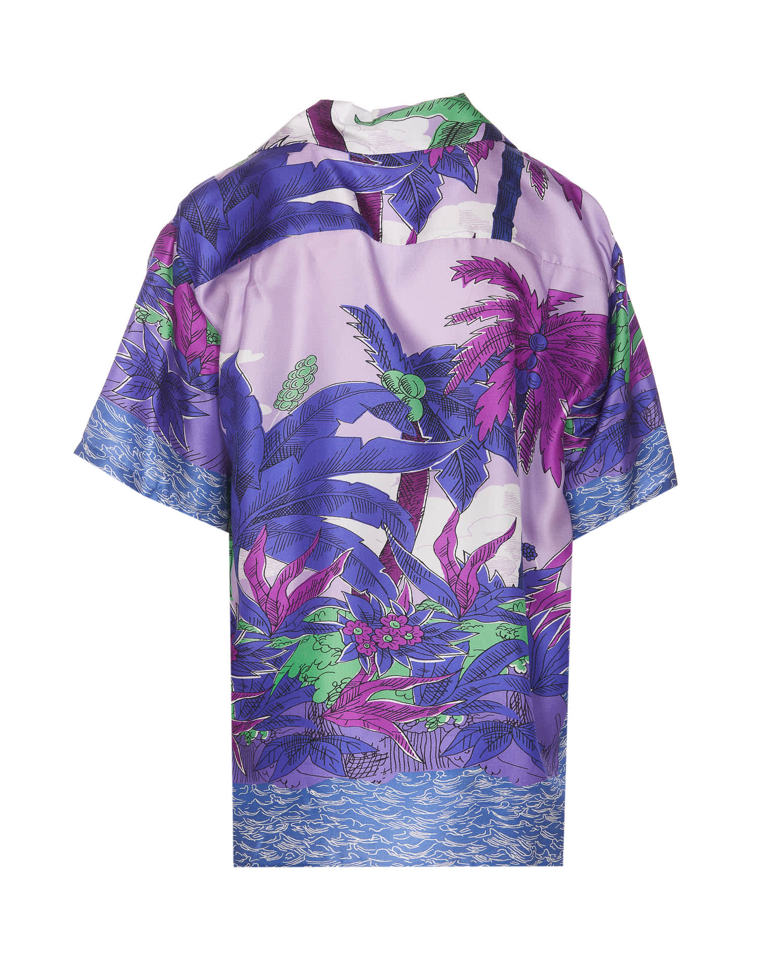 Shop P.a.r.o.s.h Sepalm Shirt In Purple