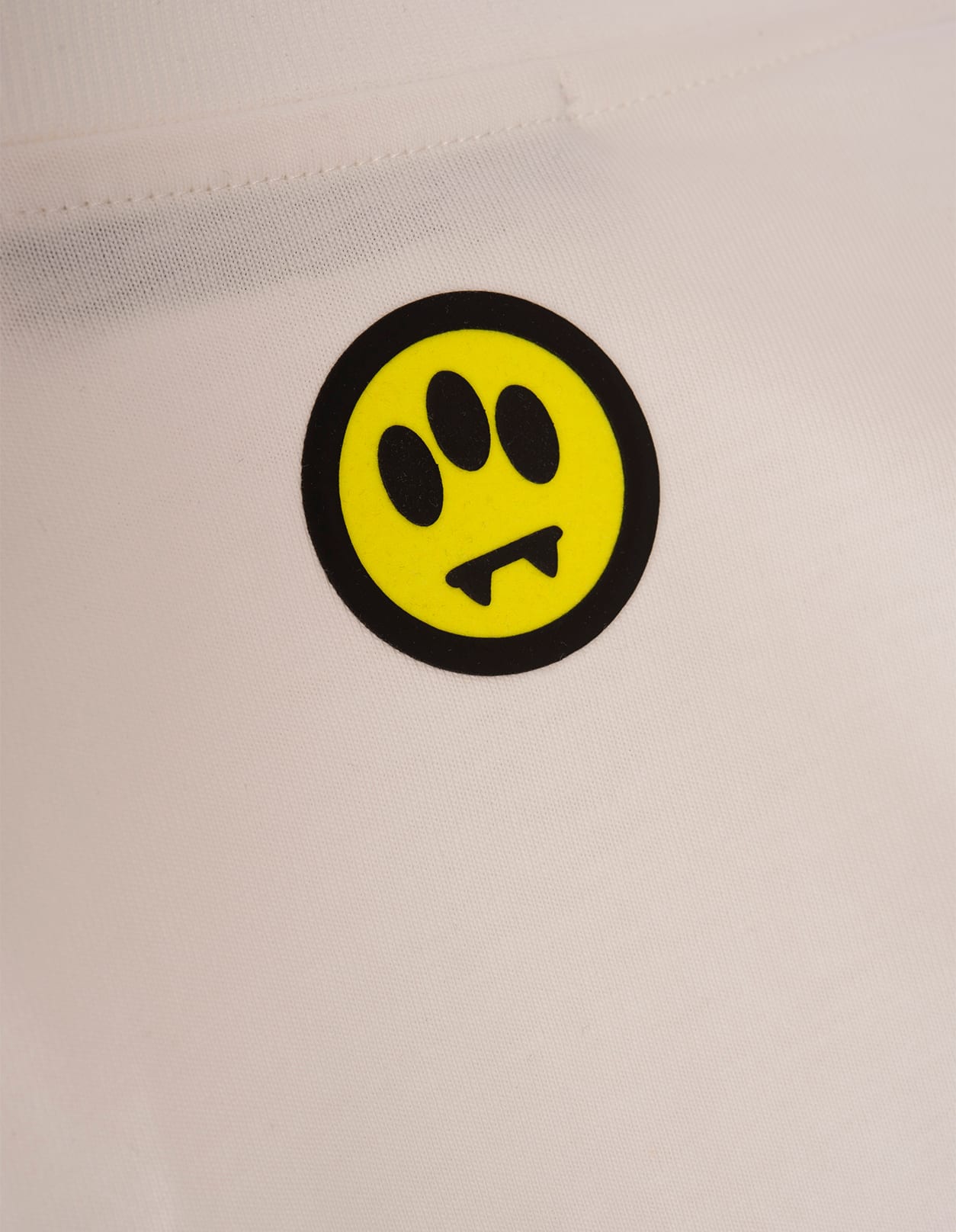 Barrow White T-shirt With Logo And Smile In White