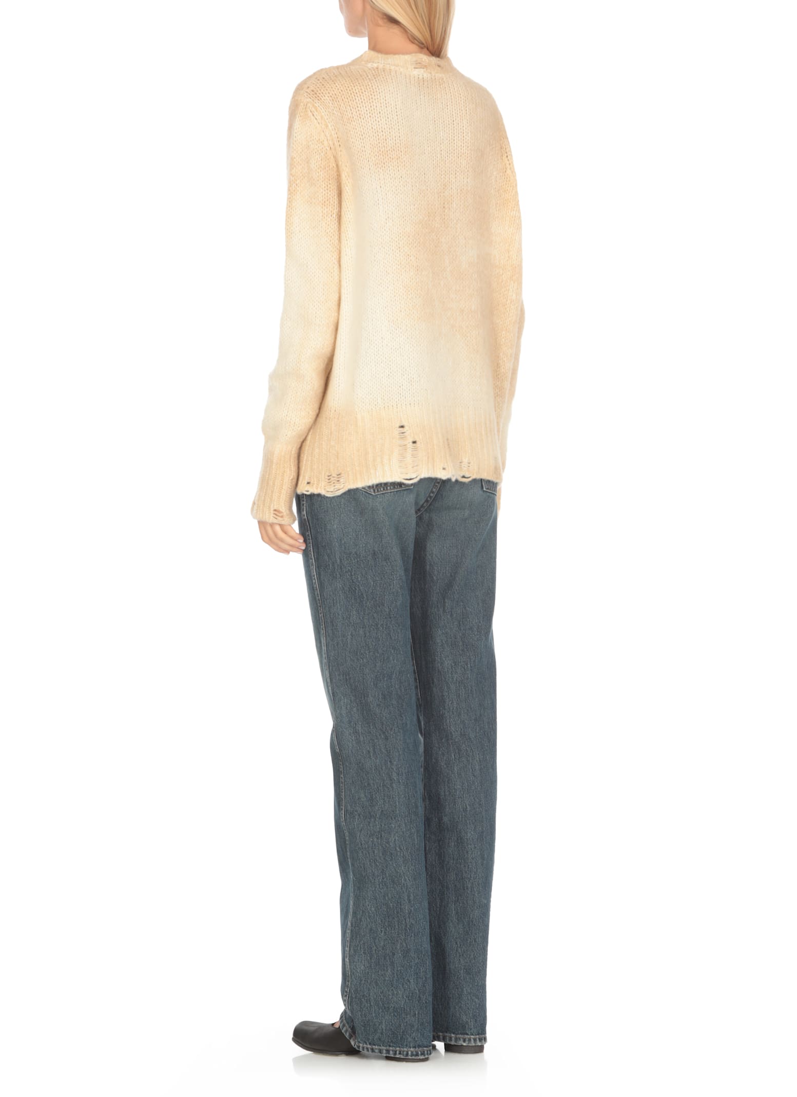 Shop Avant Toi Cashmere And Wool Weater In Beige