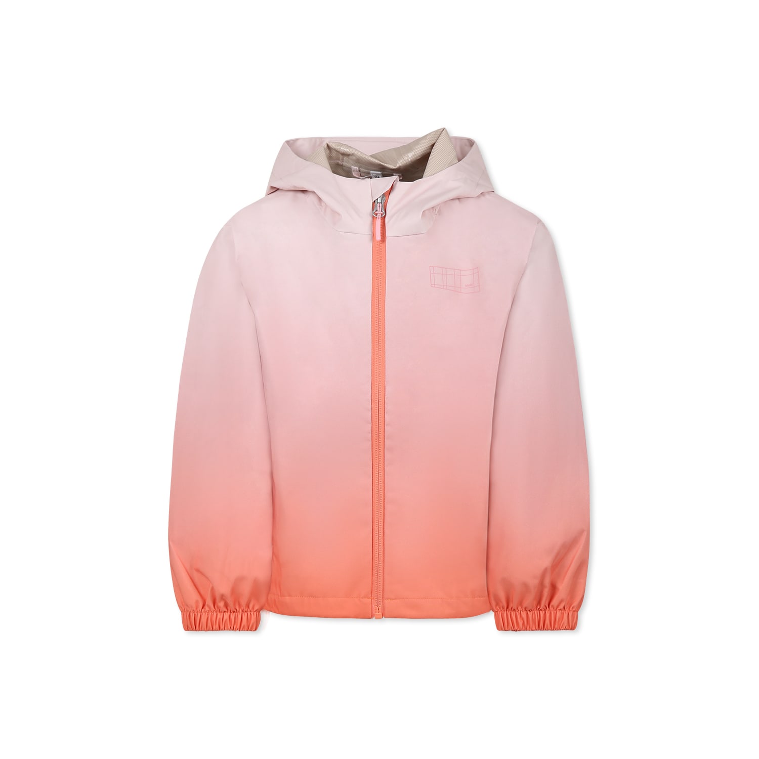 Molo Pink Windbreaker Jacket For Girl With Logo In Pink