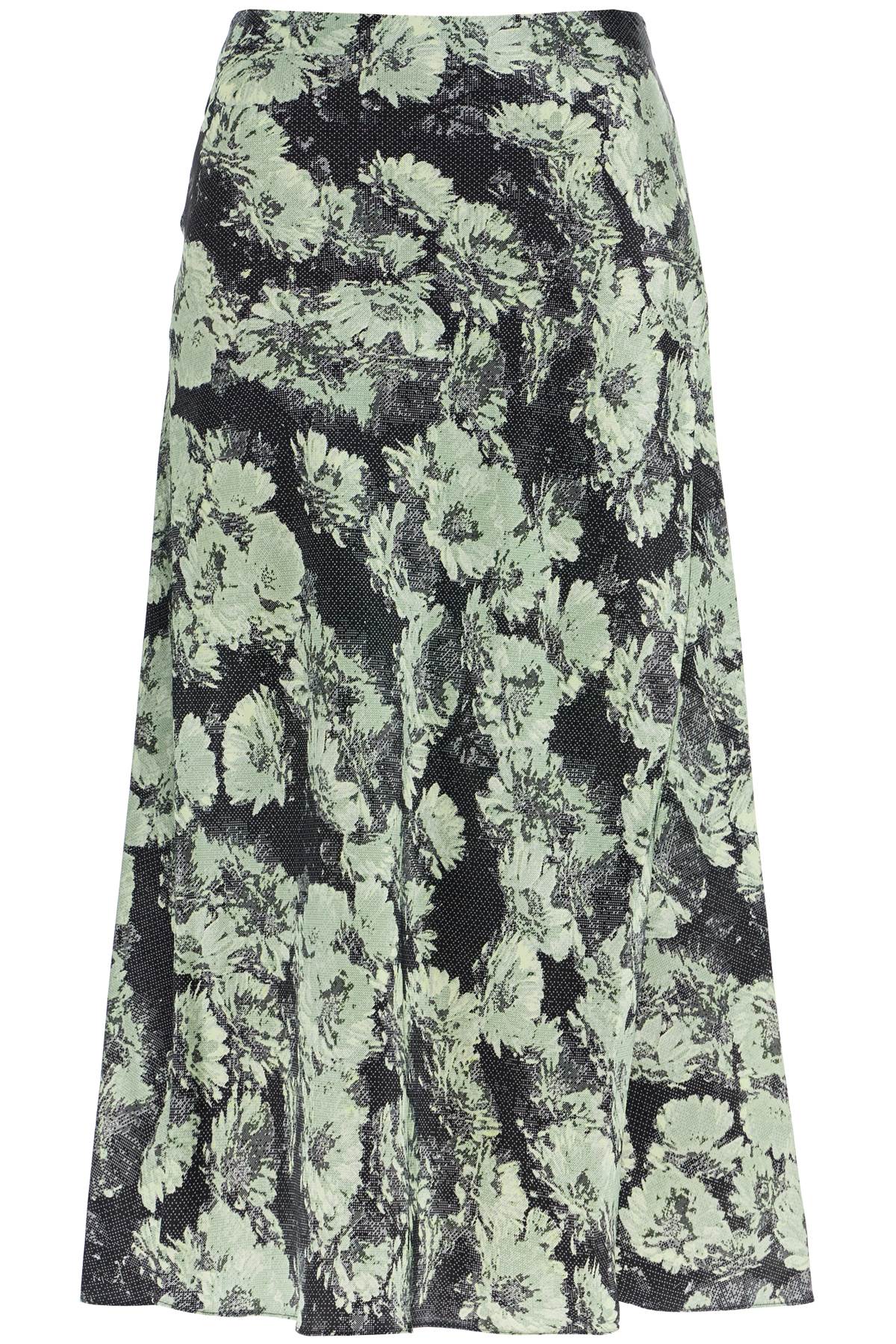 Printed Satin Skirt