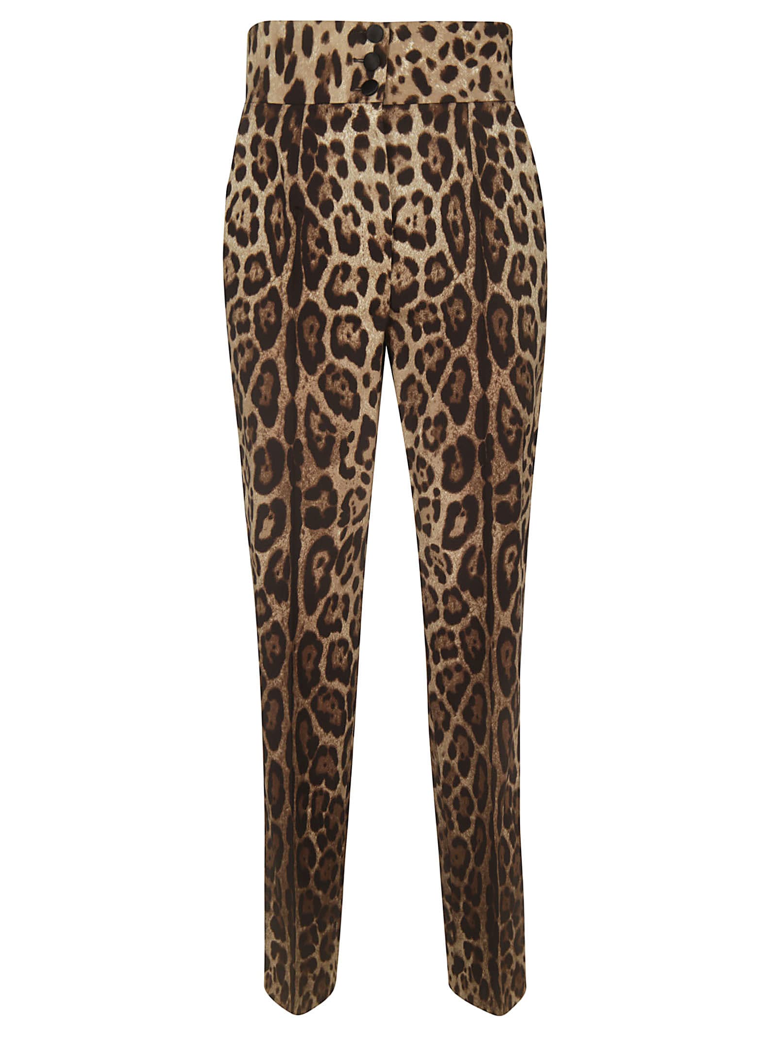 Click to view more detailed imagery on our partner's website Dolce & Gabbana Leopard Print Trousers In Multicolor