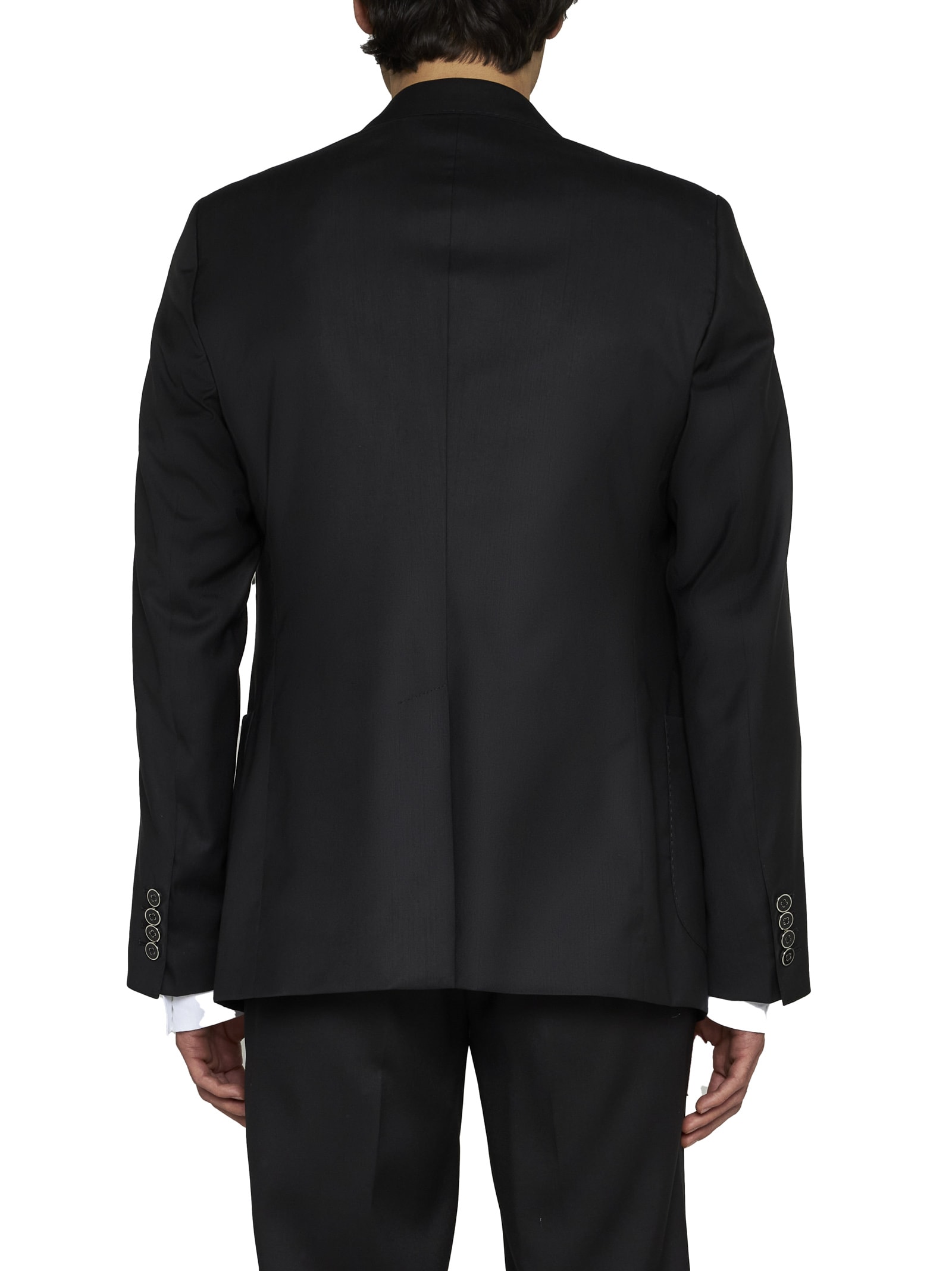 Dolce & Gabbana Black Wool And Silk Miami Single-breasted Blazer In Nero