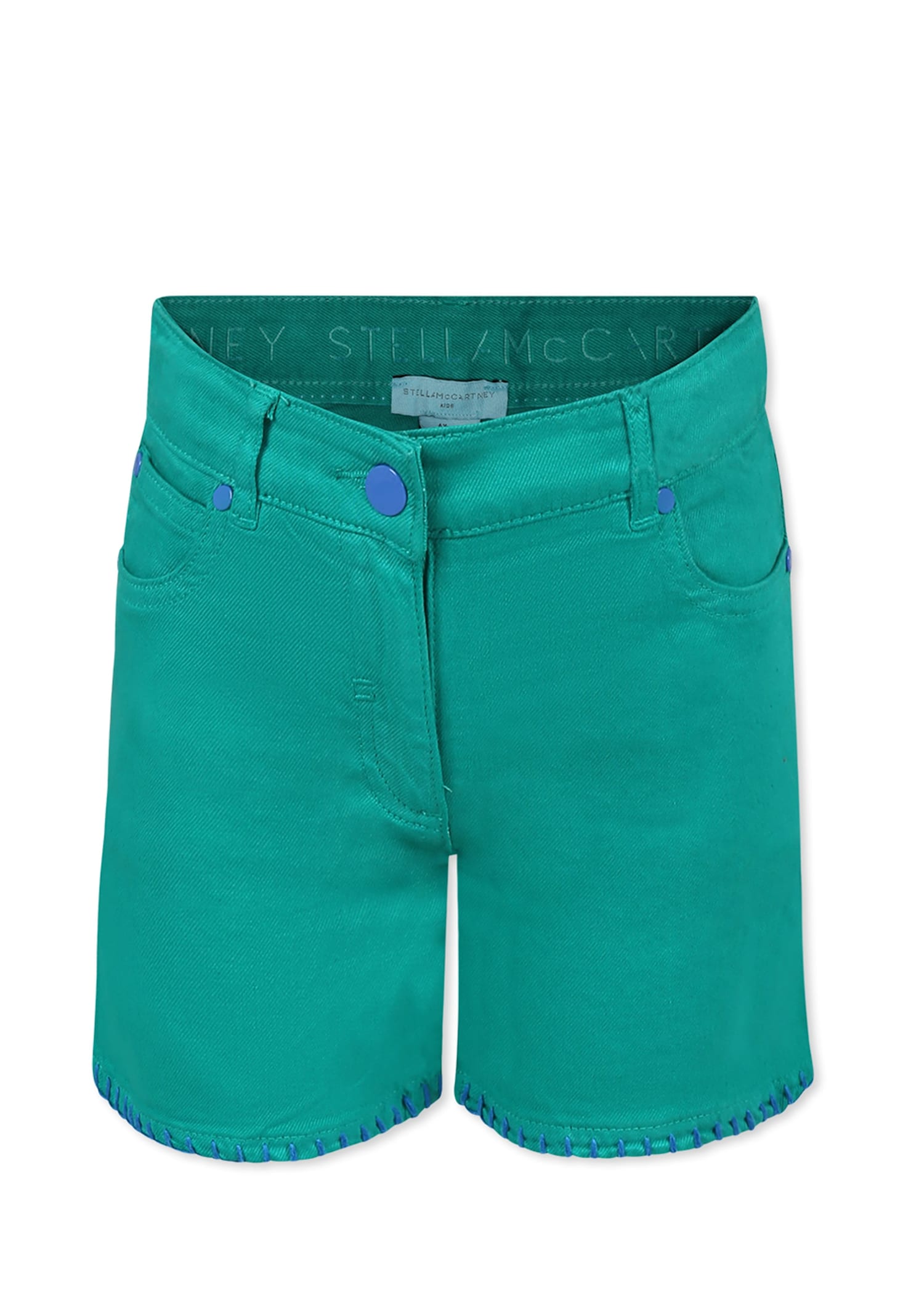 Stella Mccartney Green Shorts For Girl With Strawberry In Green