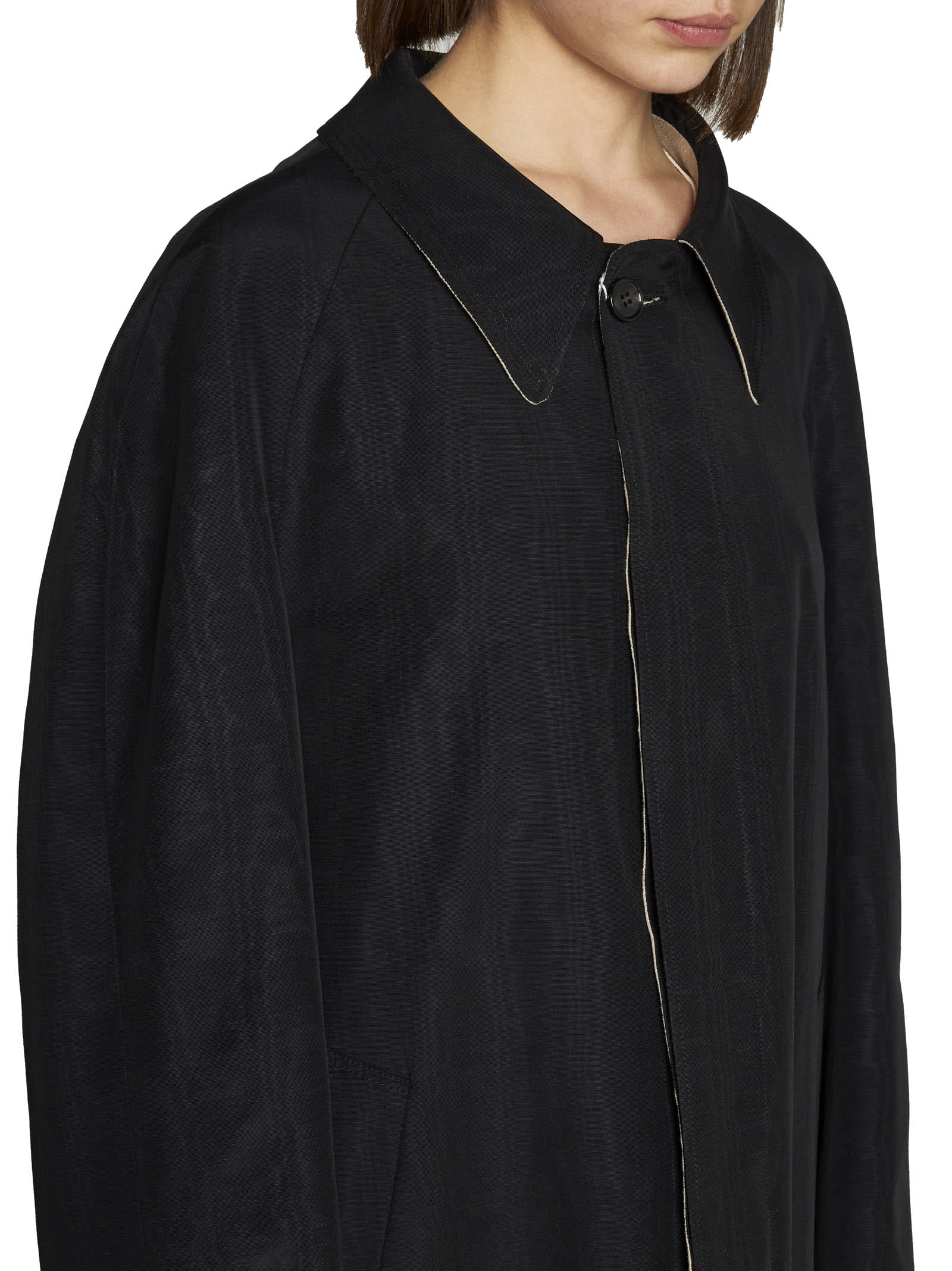 Maison Margiela Women's Reversible Trench-coat In Black