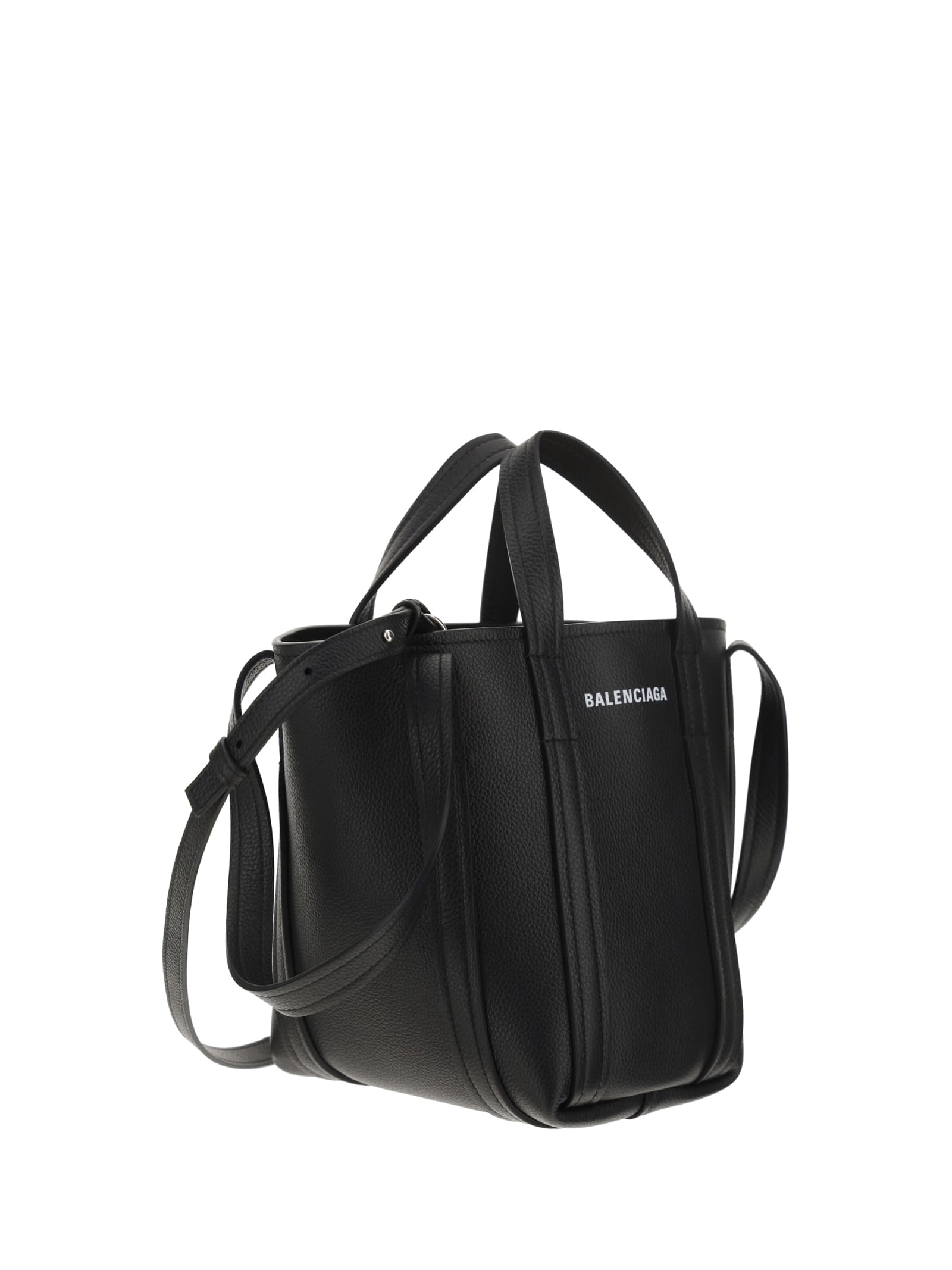 Shop Balenciaga Everyday Handbag In Black/l White