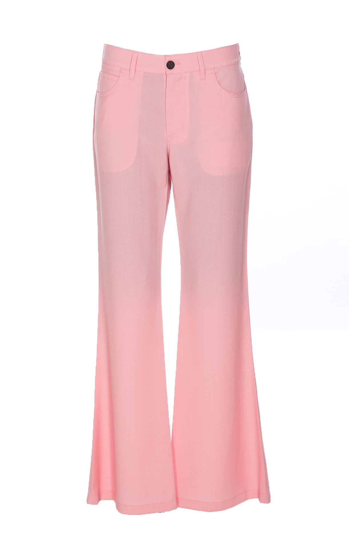 Shop Marni Flared Pants In Pink