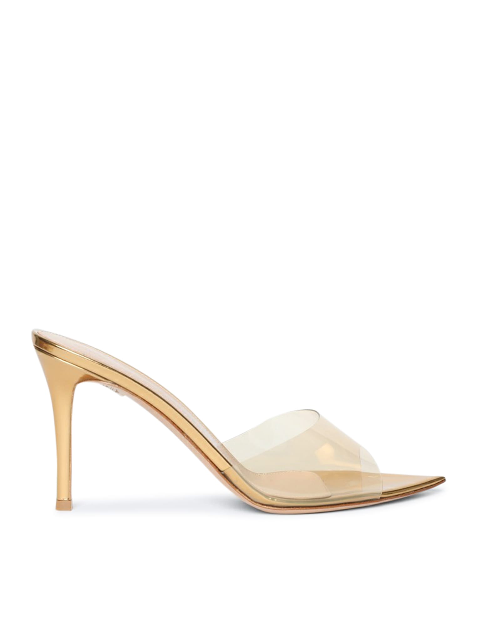 Shop Gianvito Rossi Elle 85 Glass+metal In Mekm Mekong