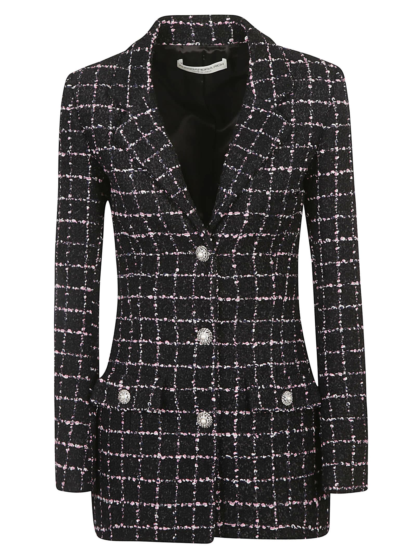 Alessandra Rich Single-breasted Embellished Button Blazer