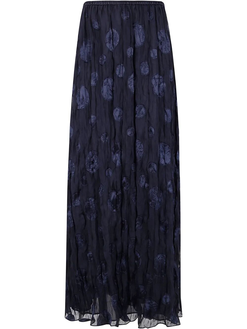Emporio Armani Patterned Jacquard Maxi Skirt In Deep Blue