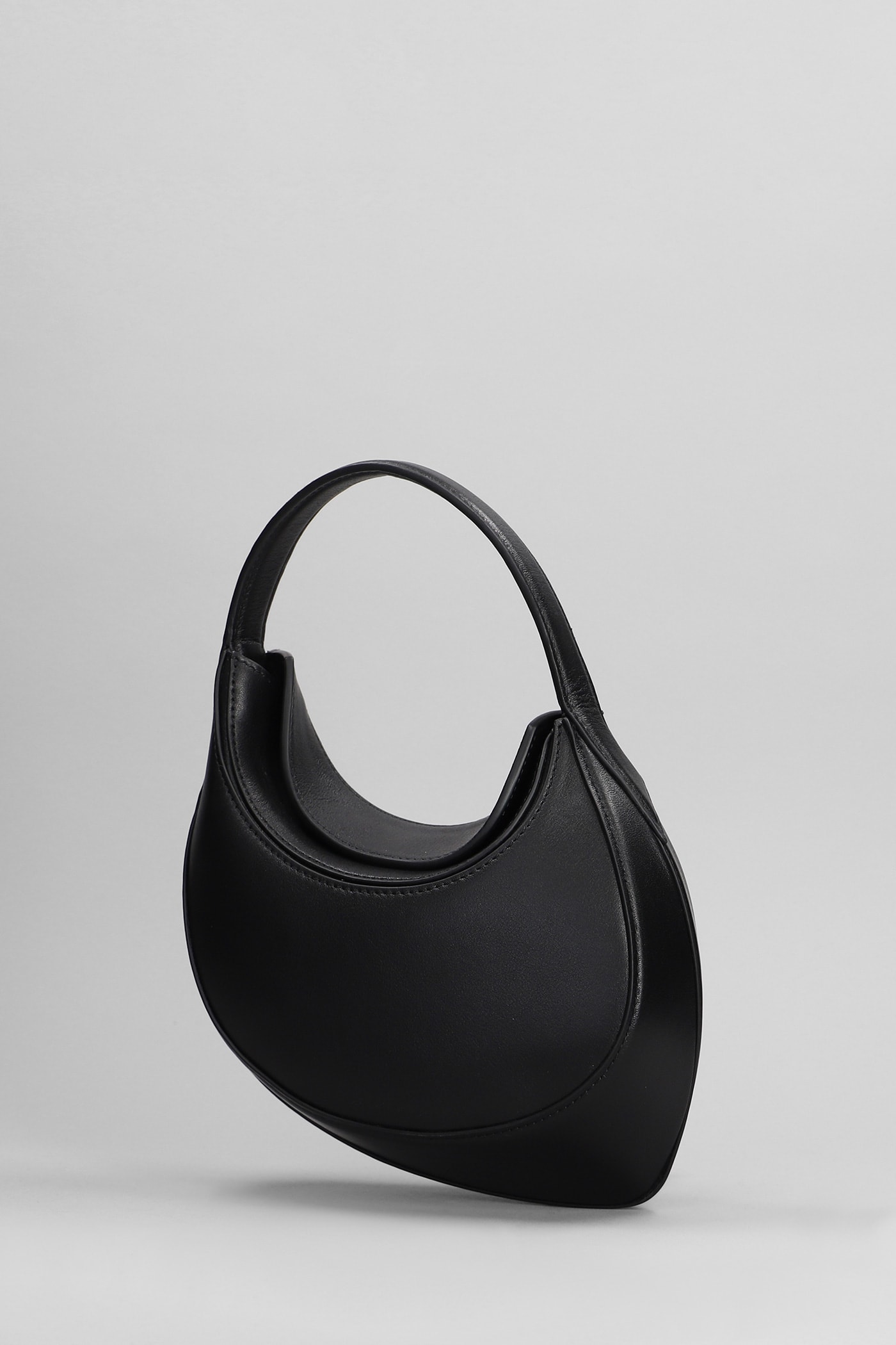 MUGLER HAND BAG IN BLACK LEATHER 