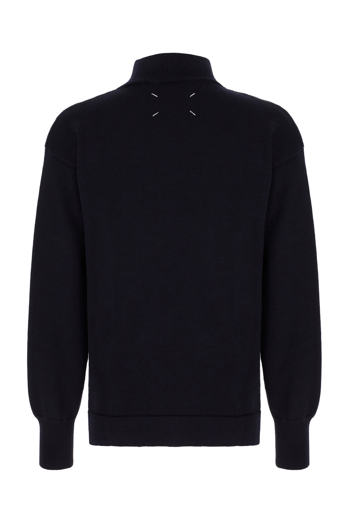 Shop Maison Margiela Midnight Blue Wool Sweater In Navy