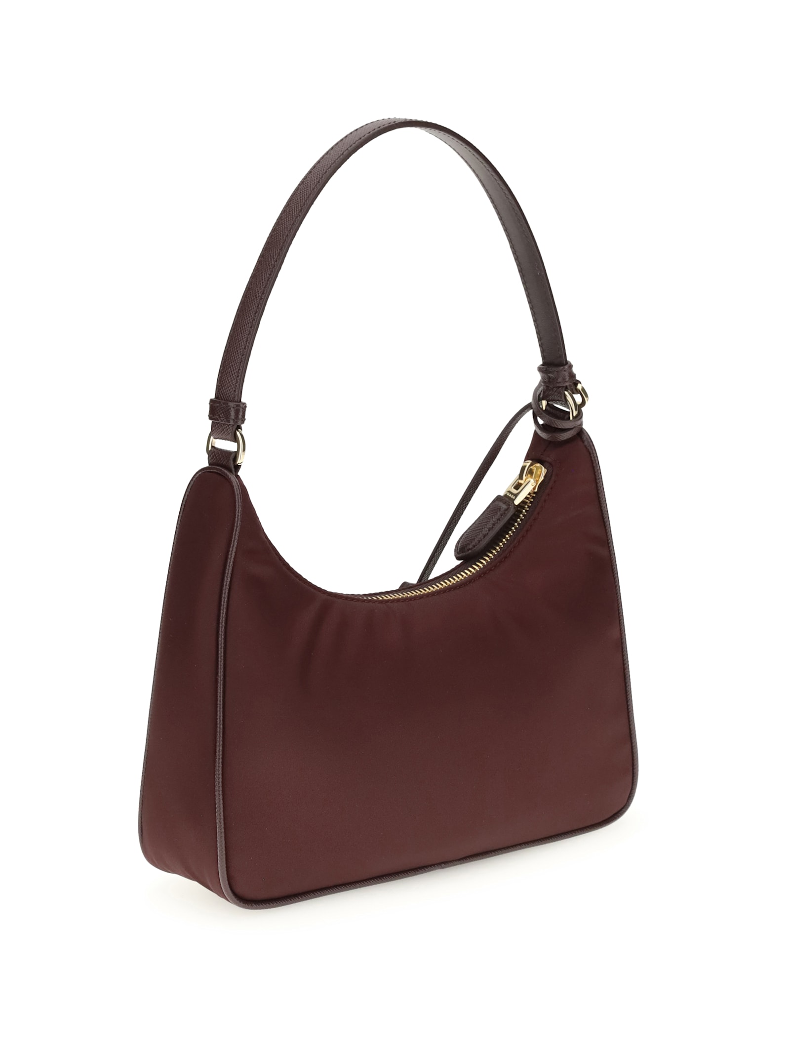 Prada Re-nylon Shoulder Bag In Burgundy
