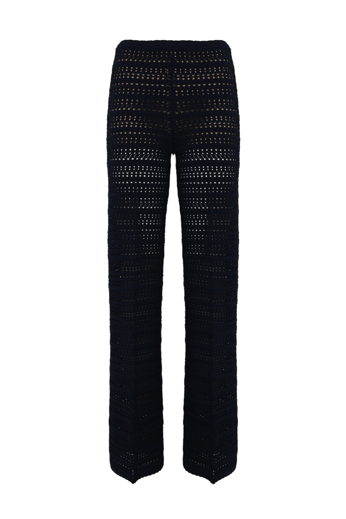 Perforated Viscose Knit Trousers