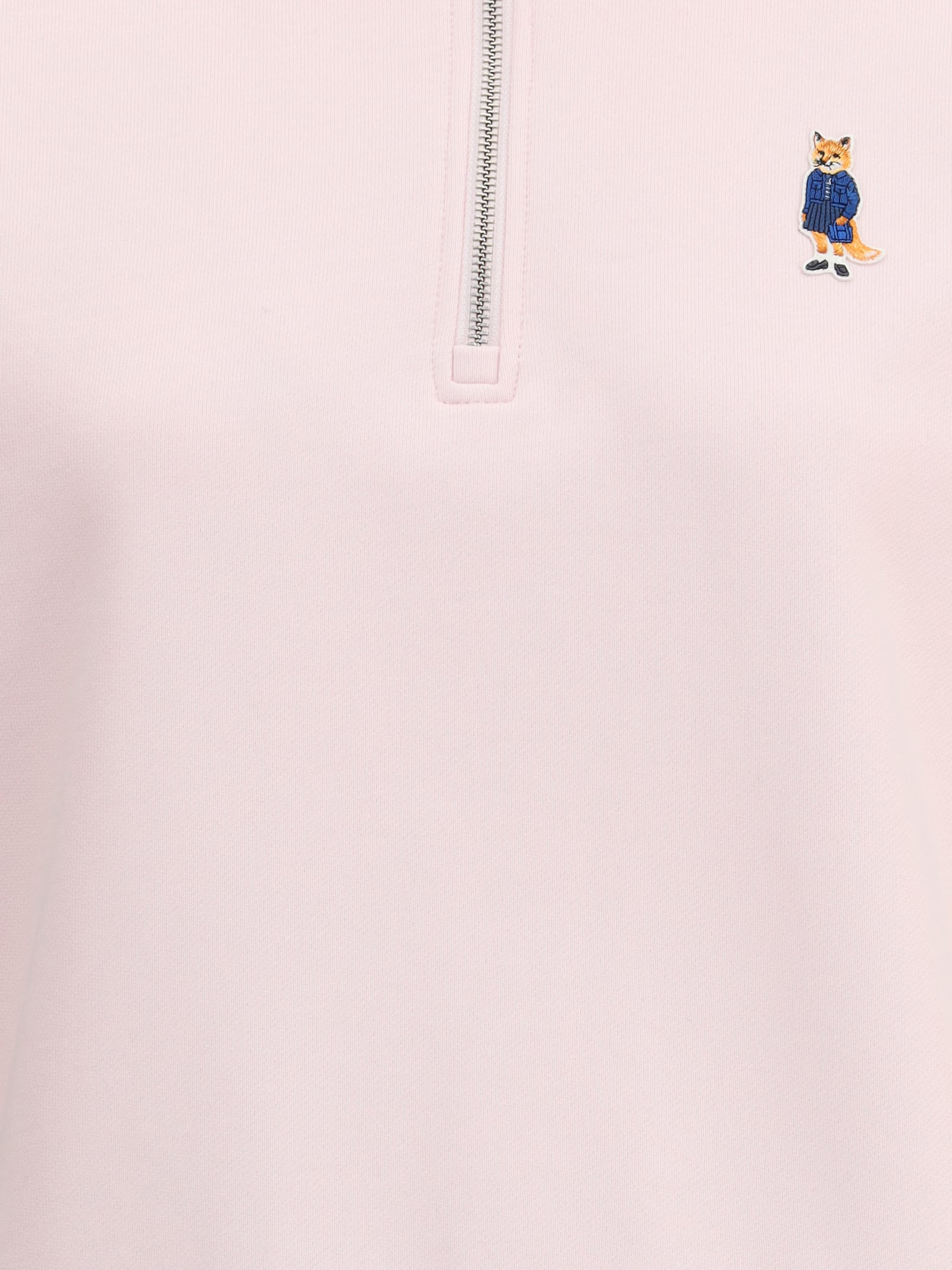 Maison Kitsuné Dressed Fox High Neck And Zip Sweatshirt