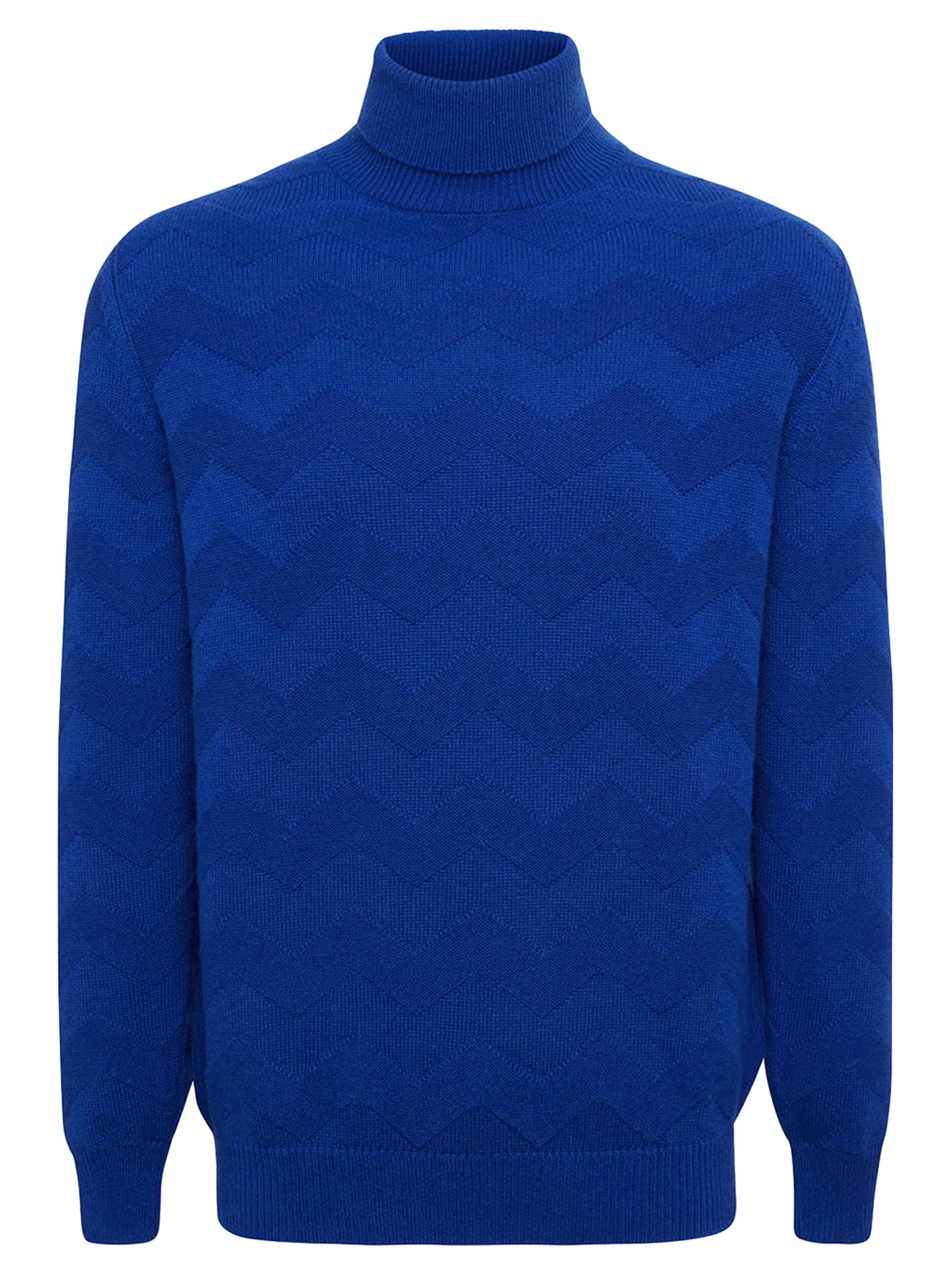 Kiton Jersey Cashmere In Brilliant Blue