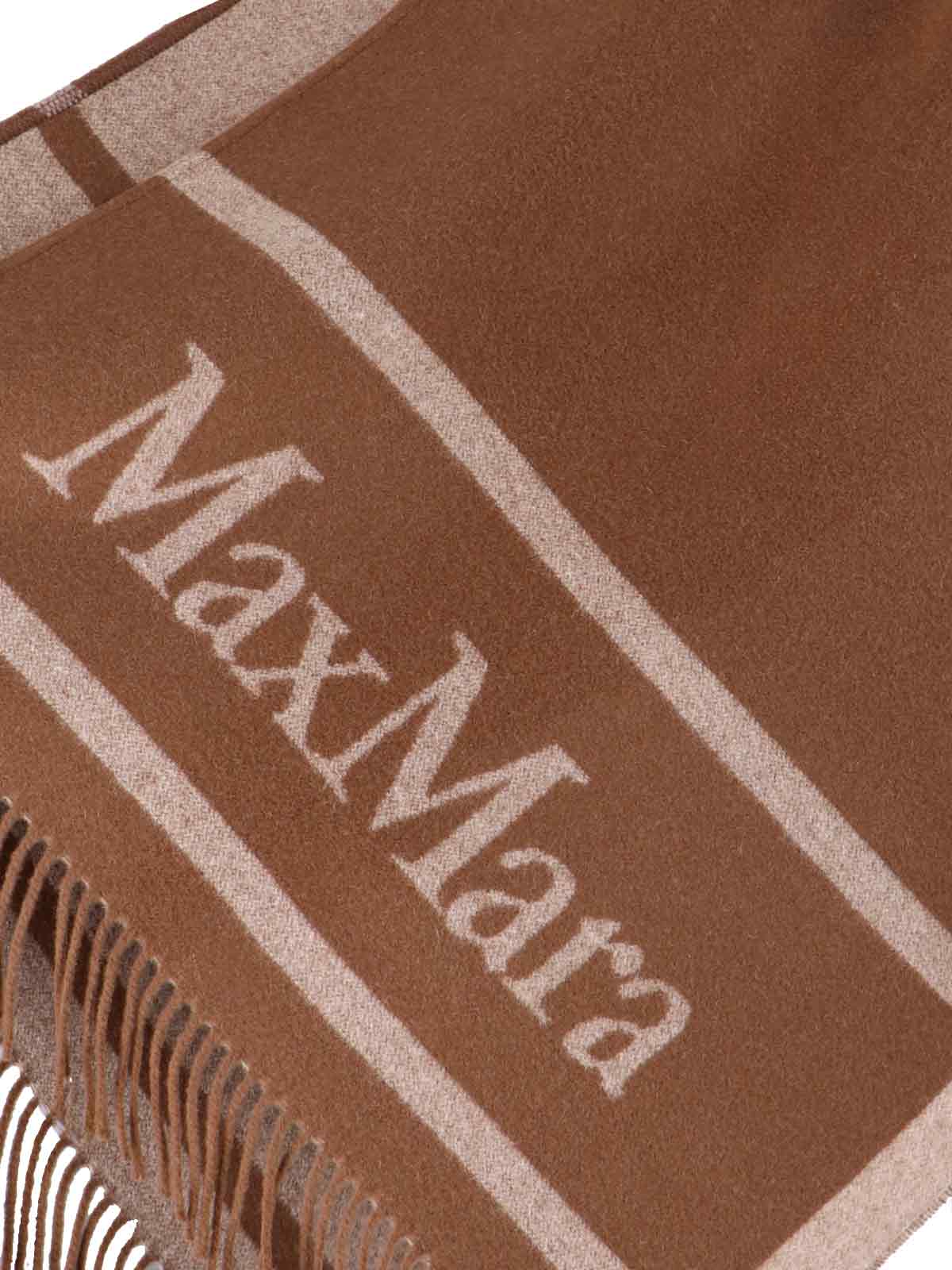 Max Mara Fringe Detailing Two-tone Jacket In Brown