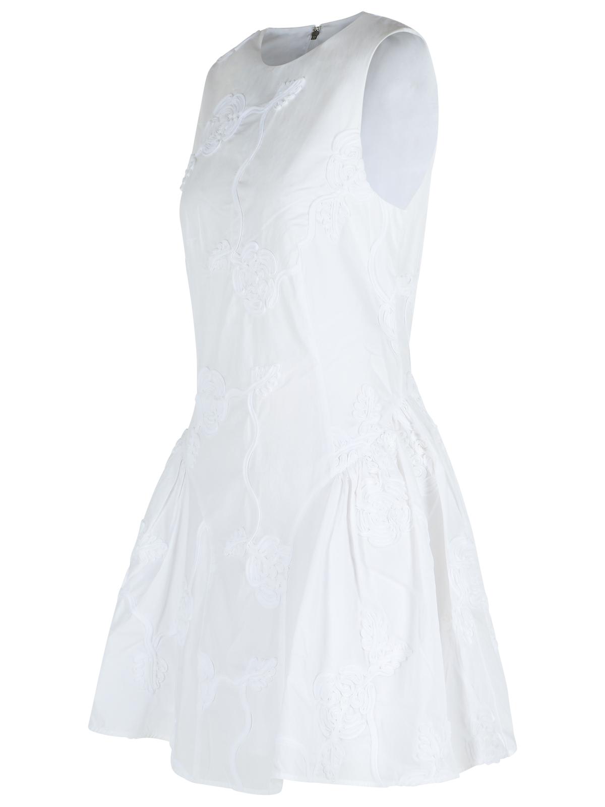 Rotate Birger Christensen Rotate Bright White Cotton Poplin Mini Dress In White