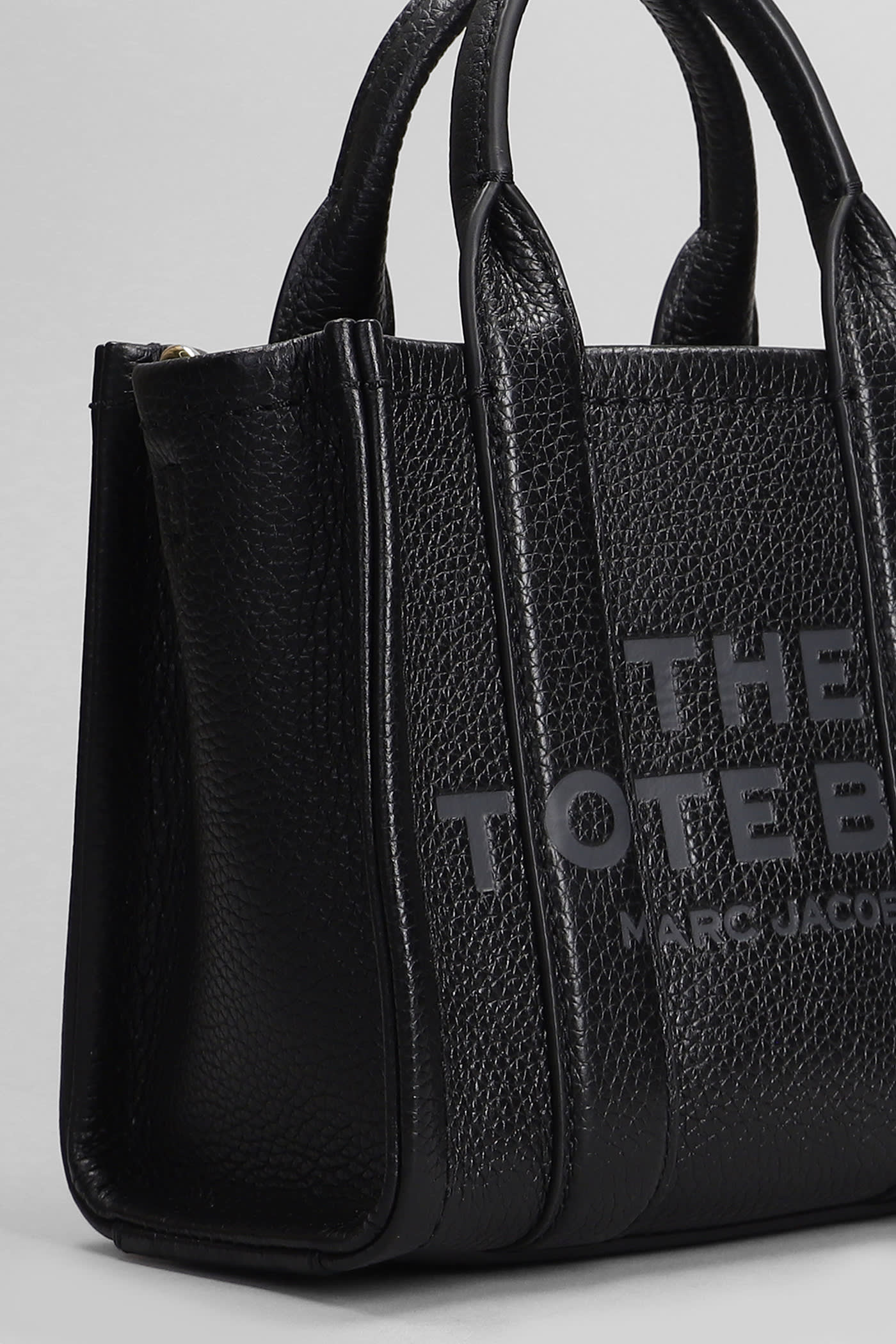 Shop Marc Jacobs The Mini Tote Tote In Black Leather