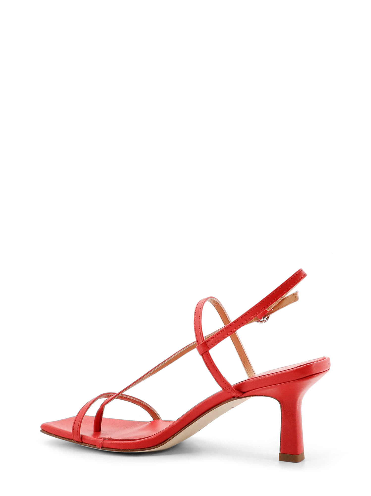 Aeyde Elise 75 Leather Sandals In Red