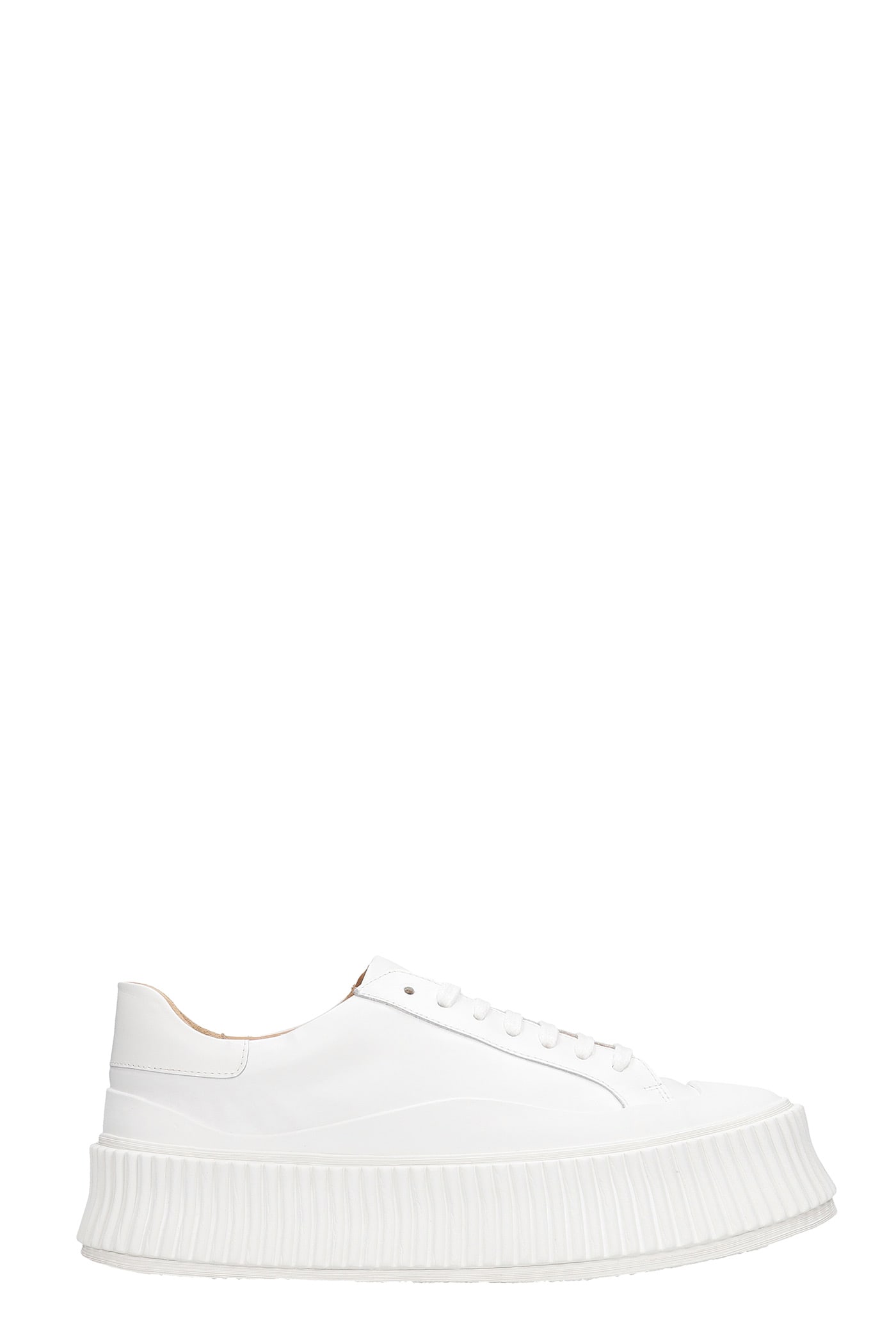 Jil Sander Sneakers In White Leather