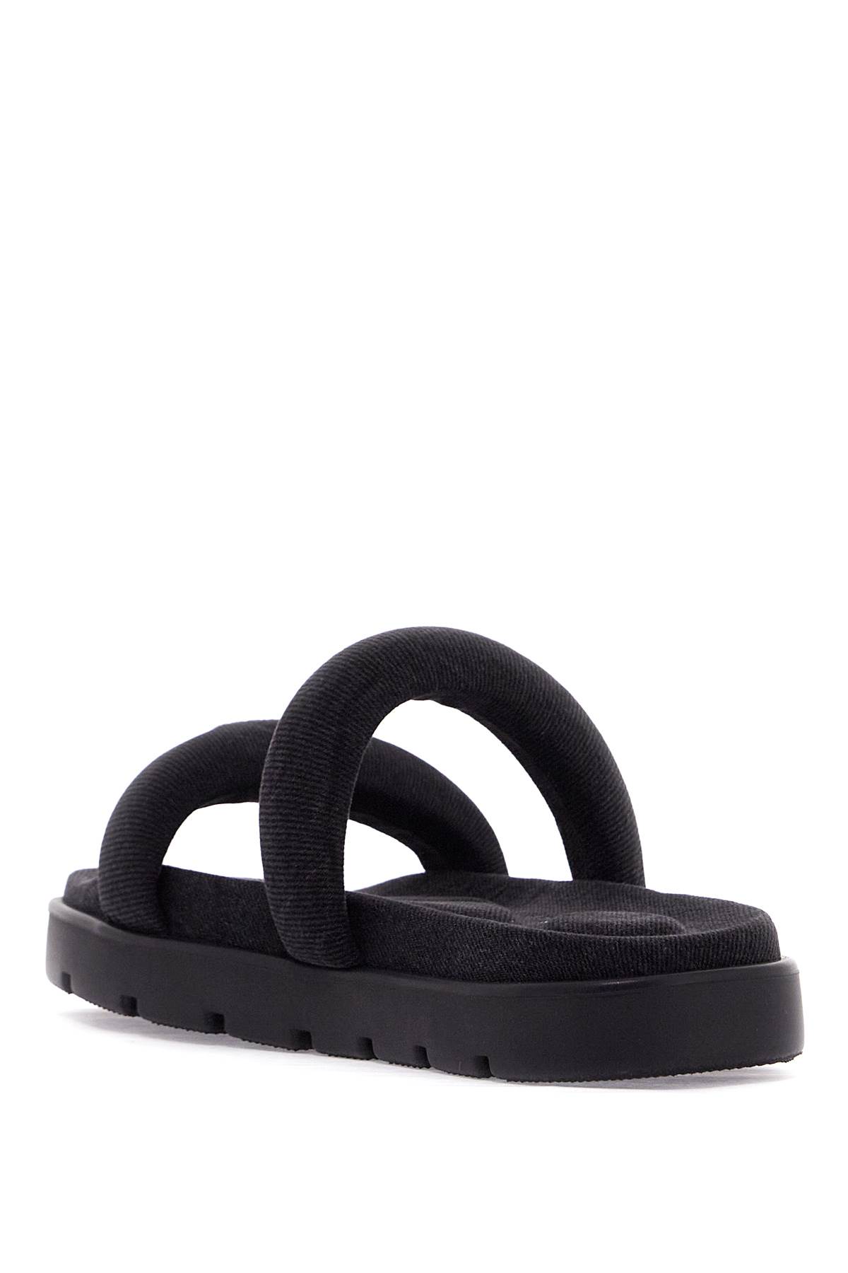 Shop Alexander Wang Denim Jay Slides In Grey Aged (black)