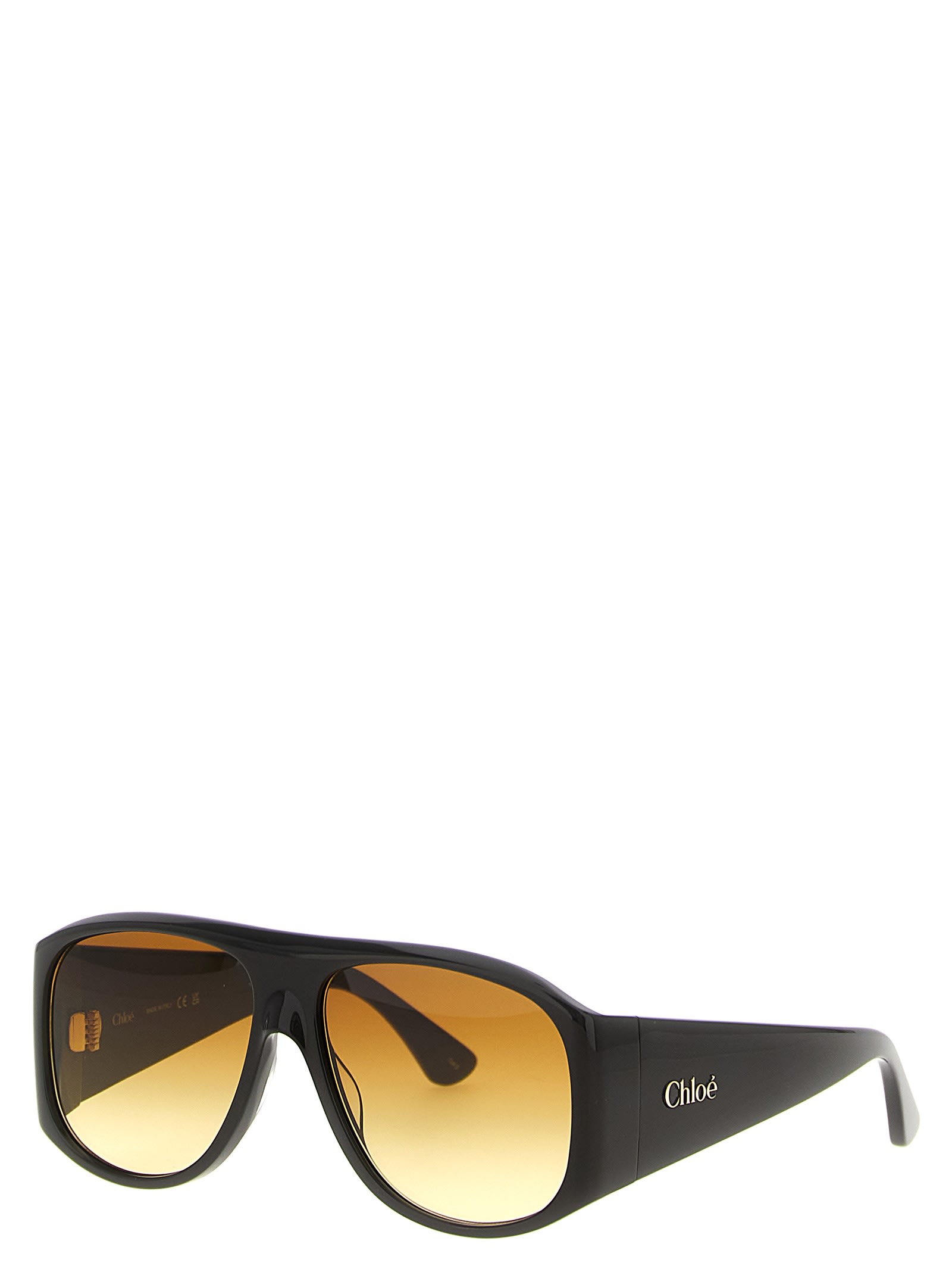 Chloé Retro Style Sunglasses Featuring Gradient Lenses In Yellow