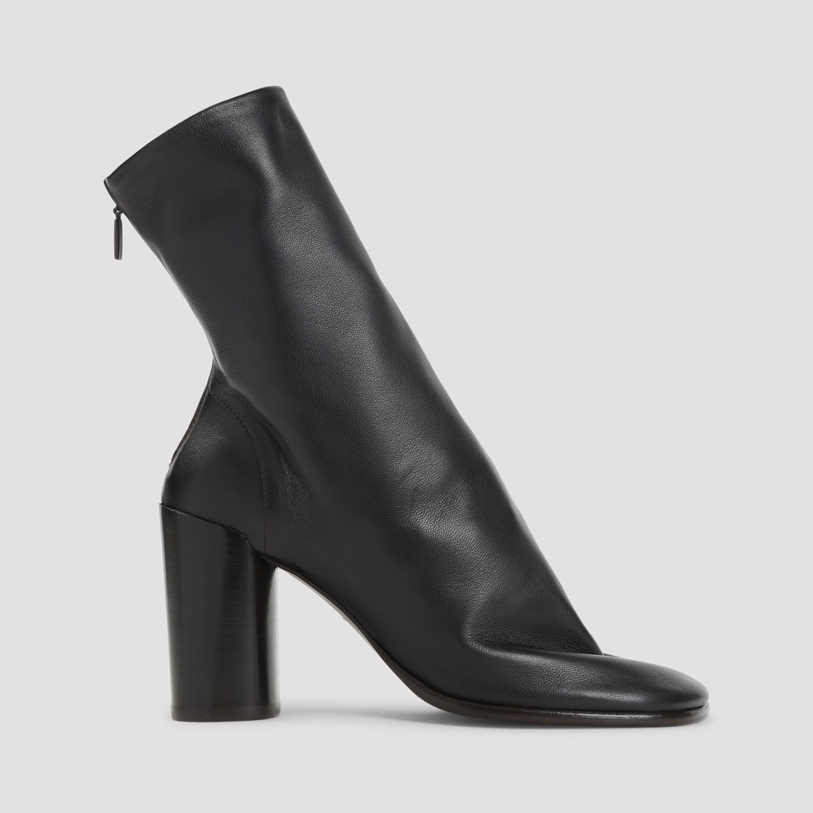 Lemaire 80mm Anatomic Zip-detail Block-heel Boots In Black