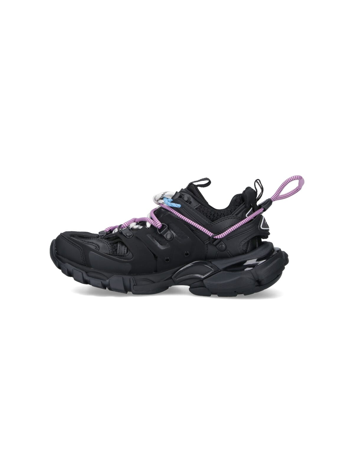 Balenciaga Black Mesh And Rubber Track Trail Laces Sneakers In Black