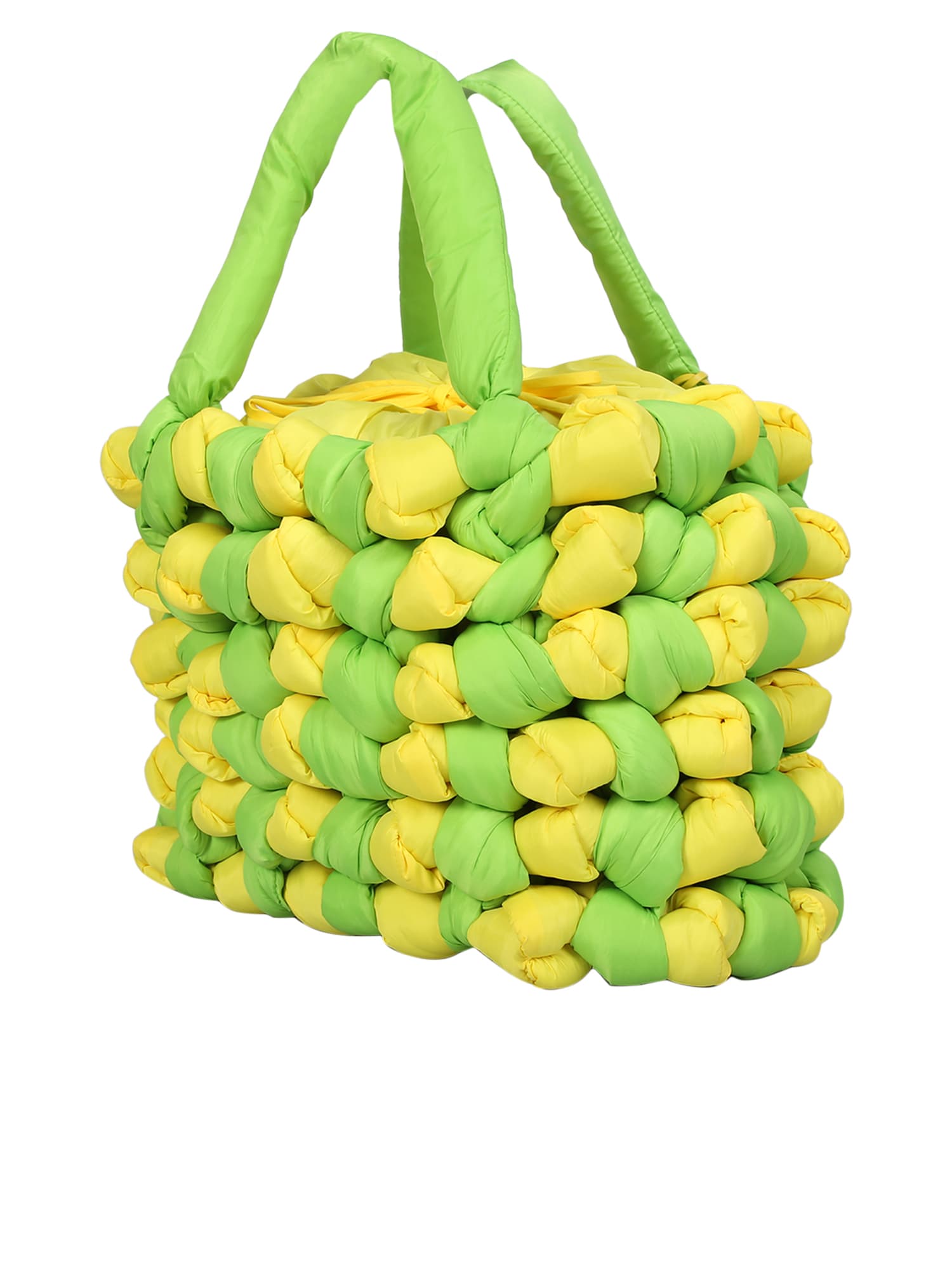 Shop Jw Anderson Large Knotted Lime Green/yellow Bag