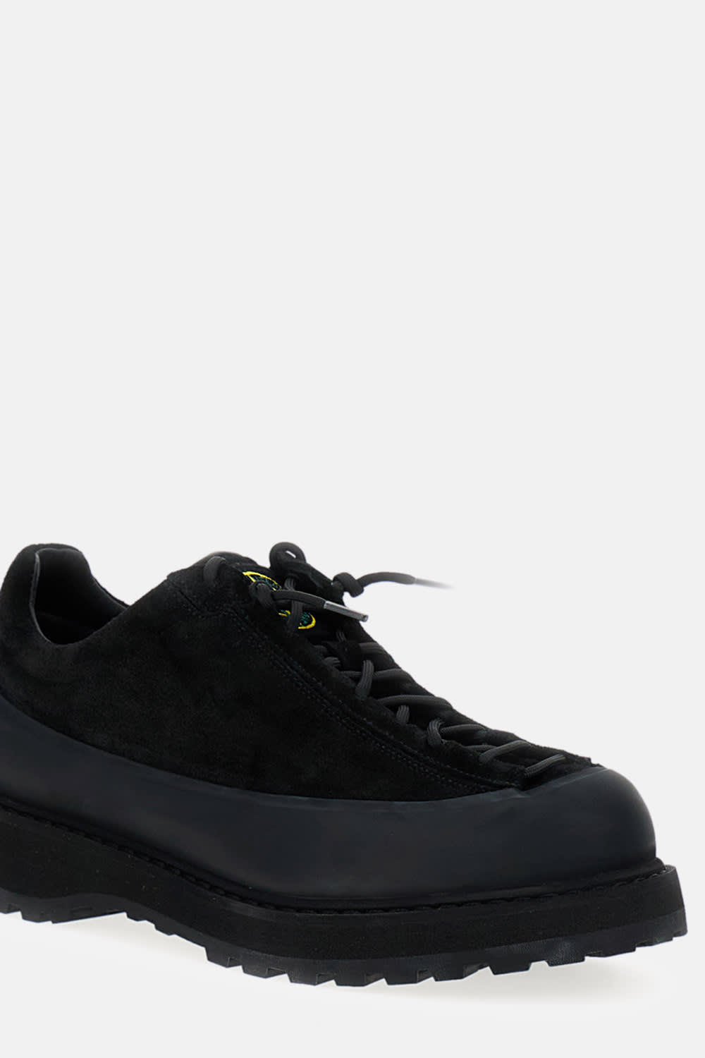 Stone Island Suede Leather Sneakers In Black