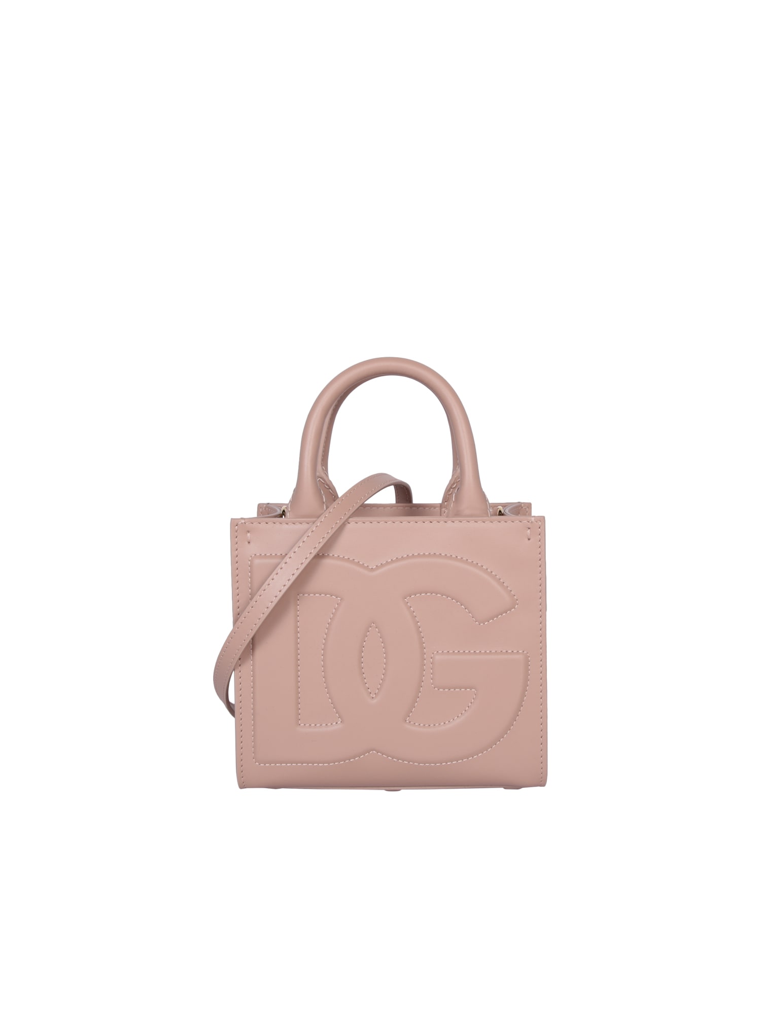 Dolce & Gabbana Dg Daily Mini Powder Bag In Pink