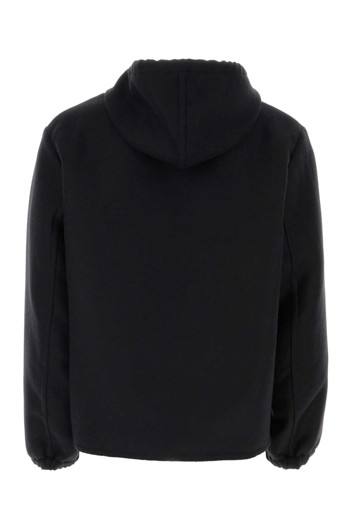 Givenchy Black Wool Blend Sweatshirt In Blackgrey