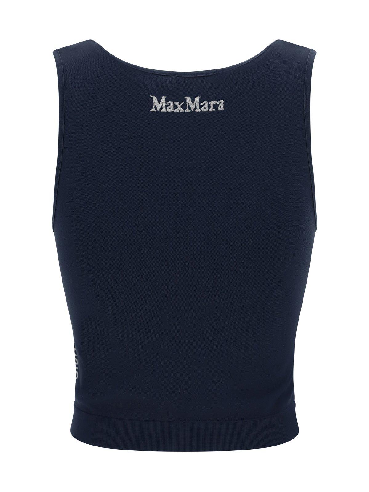 Shop 's Max Mara V-neck Sleeveless Top In Blu