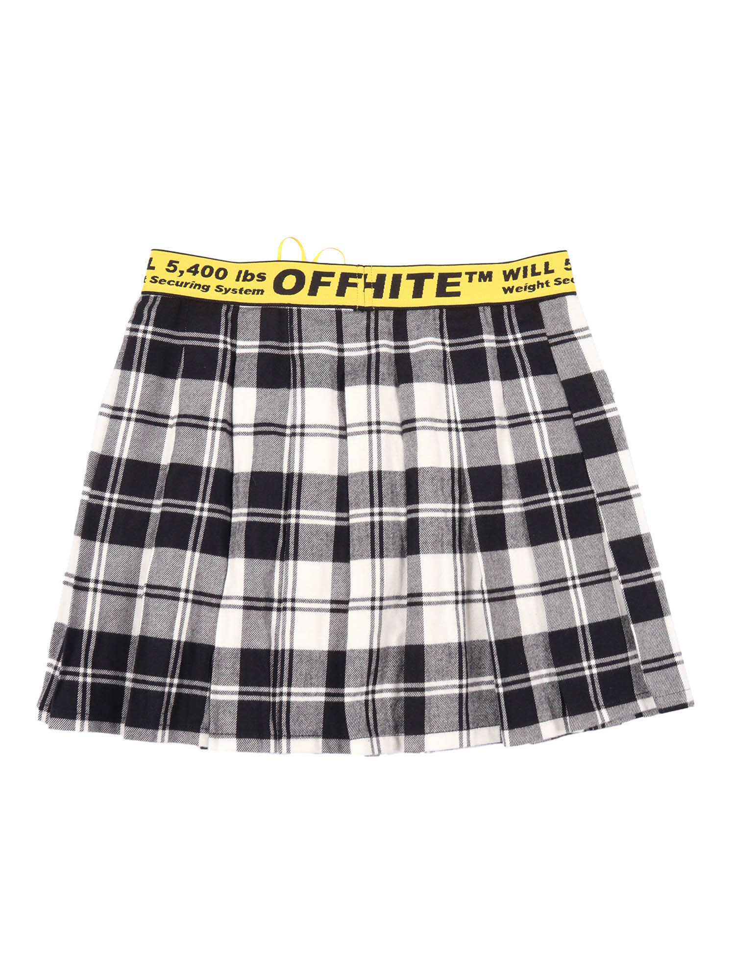 Off-white Diagonal Checked Flannel Skirt In Pattern