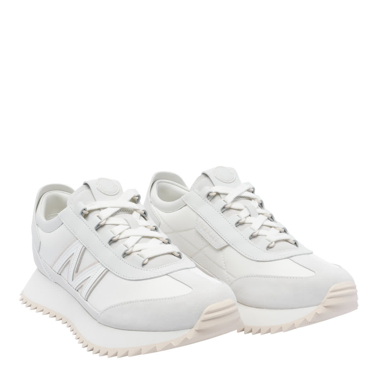 Moncler Sneakers Pacey2 En Daim Et Nubuck In White
