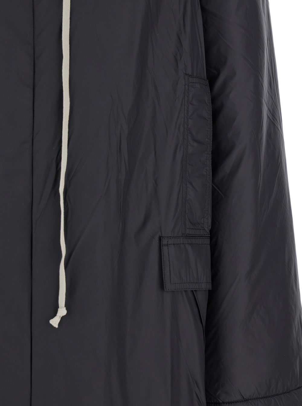 Shop Drkshdw Fishtail Black Parka With Drawstring Hood And Hem In Tech Fabric Man