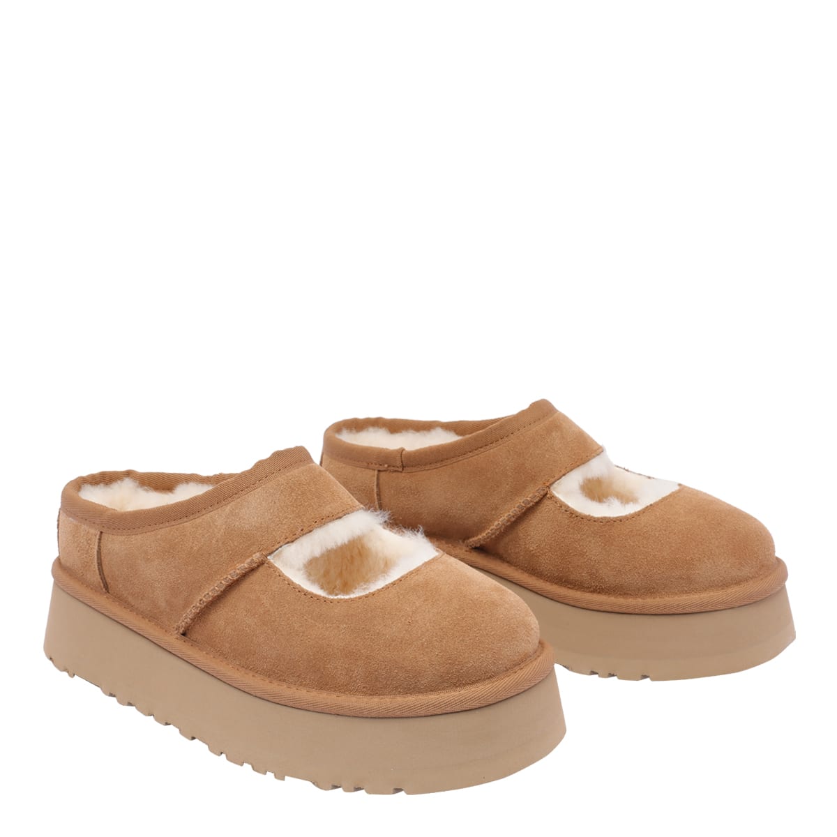 Ugg Bea Mary Jane Suede Flatform Chestnut