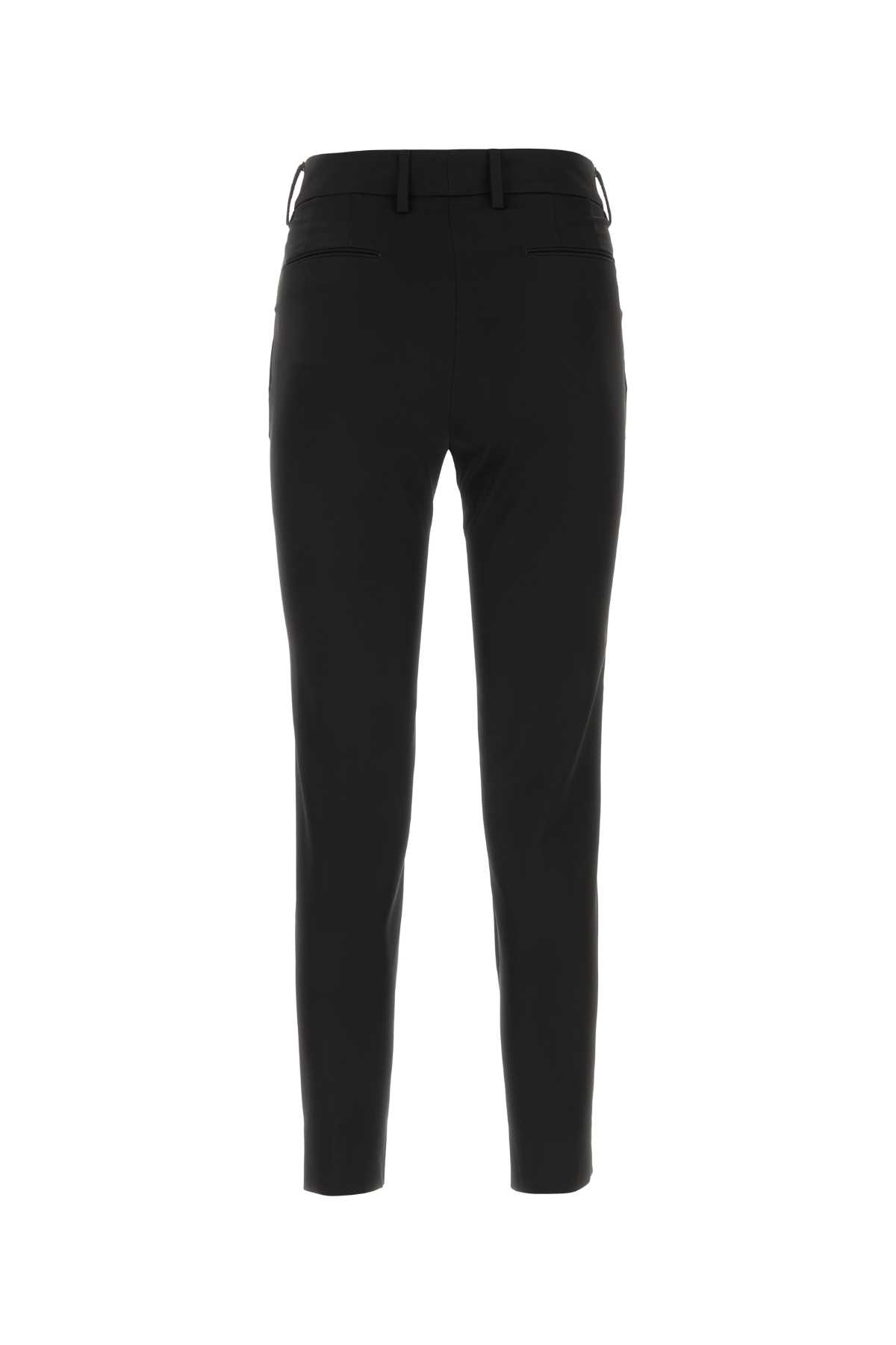 Shop Pt Torino Black Stretch Viscose Pant In 990