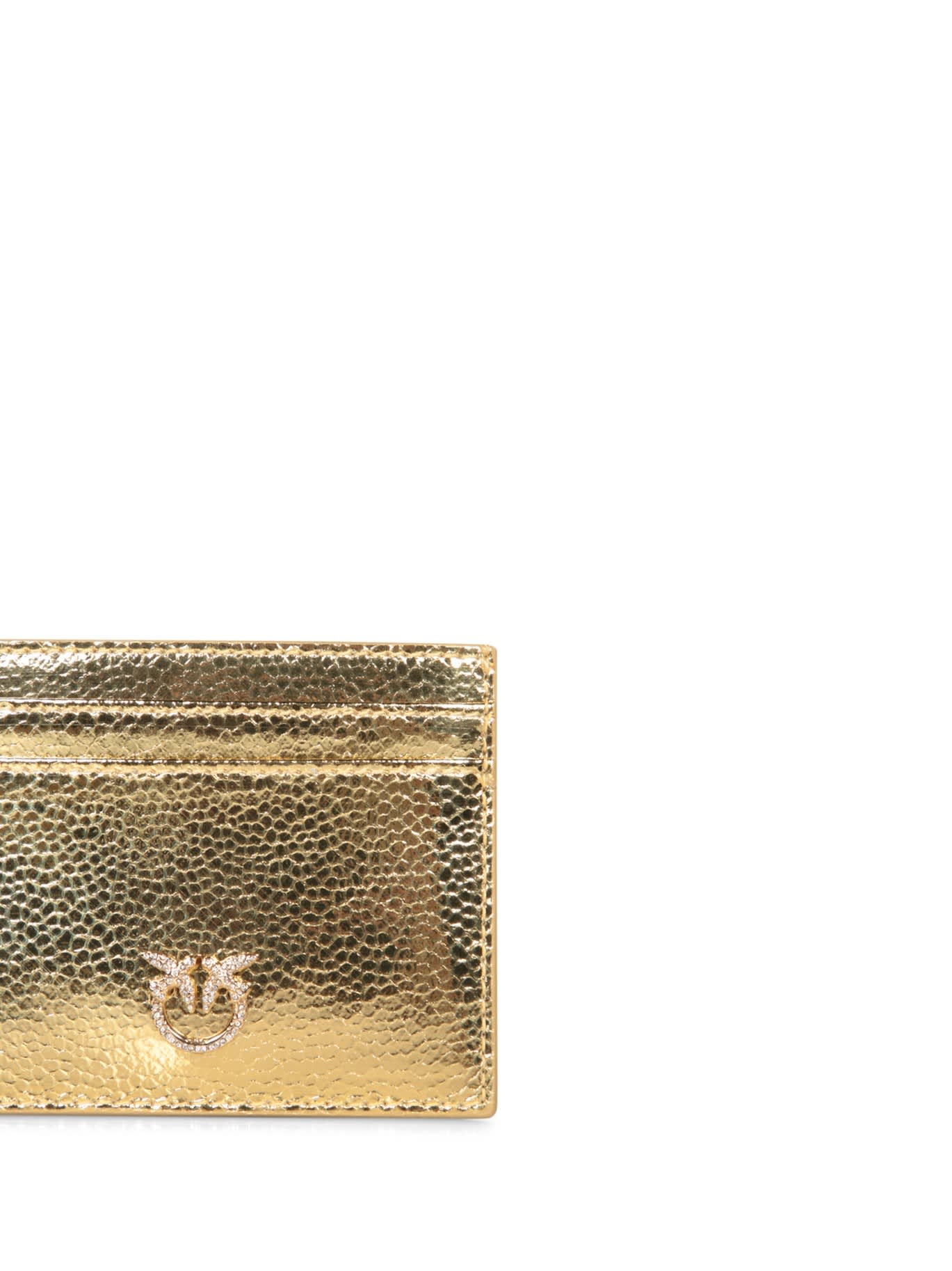 Shop Pinko Gold Metallic Card Holder