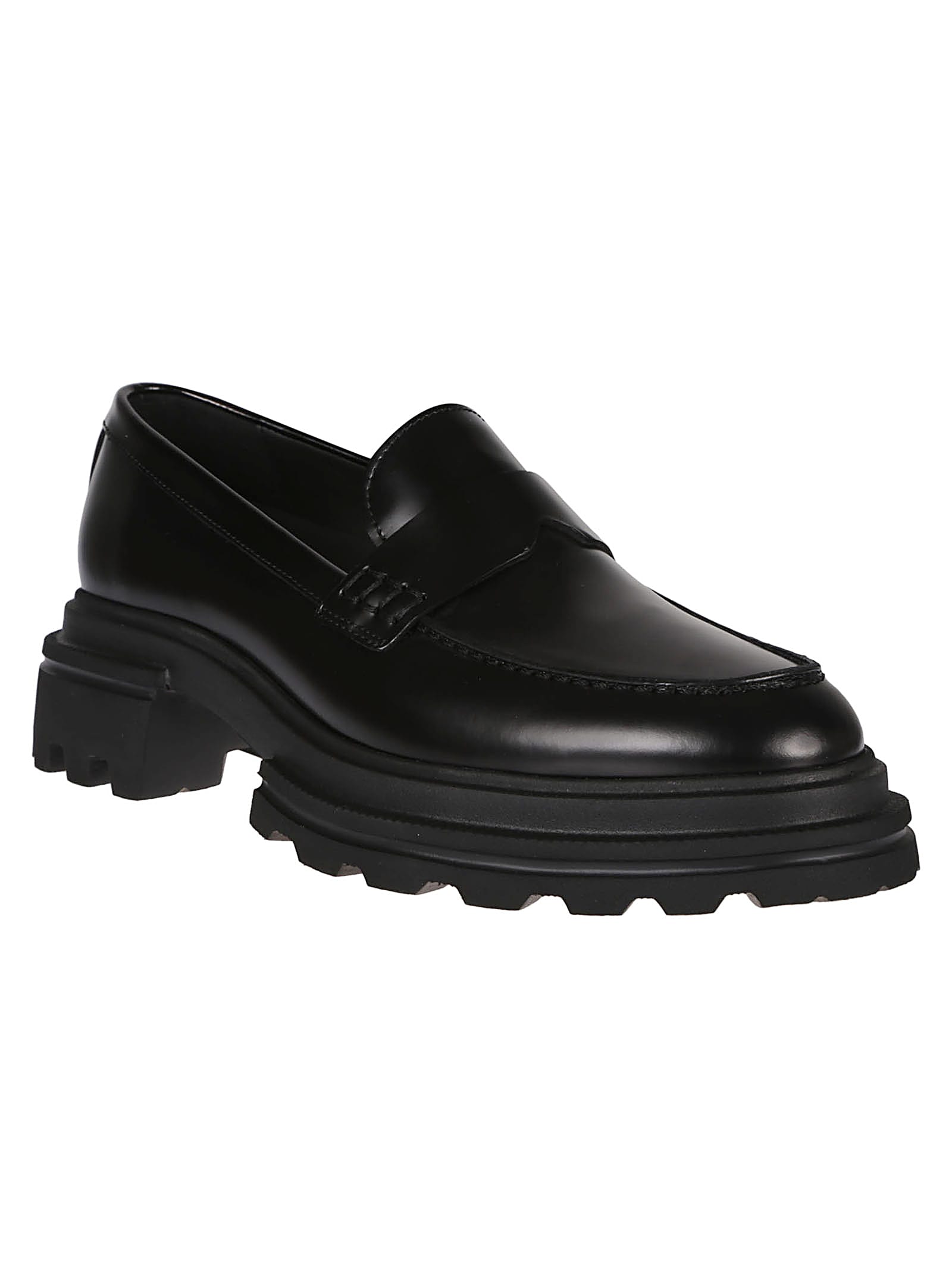 Shop Hogan H674 Loafers In Nero