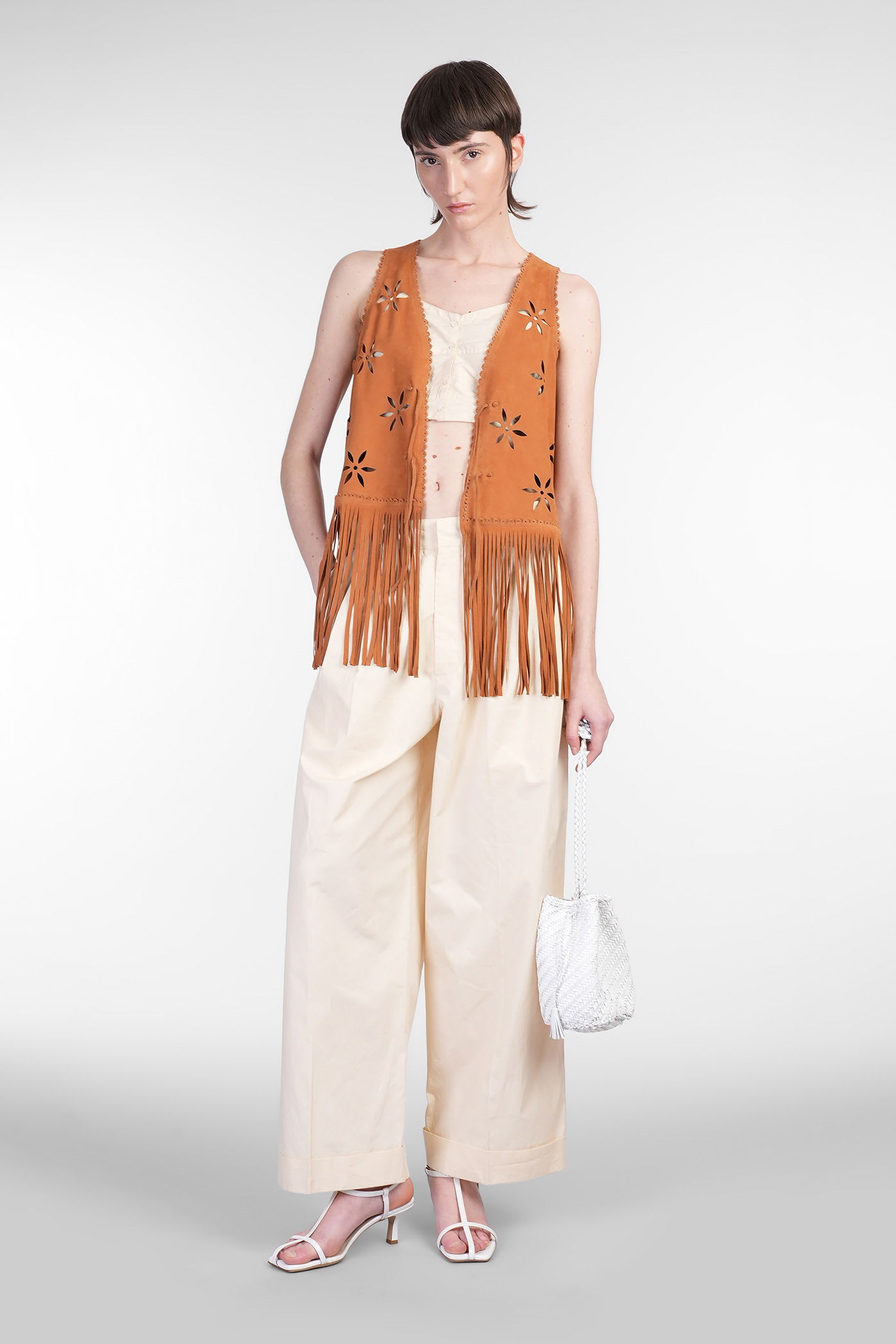 Antik Batik Tya Vest In Leather Color Leather