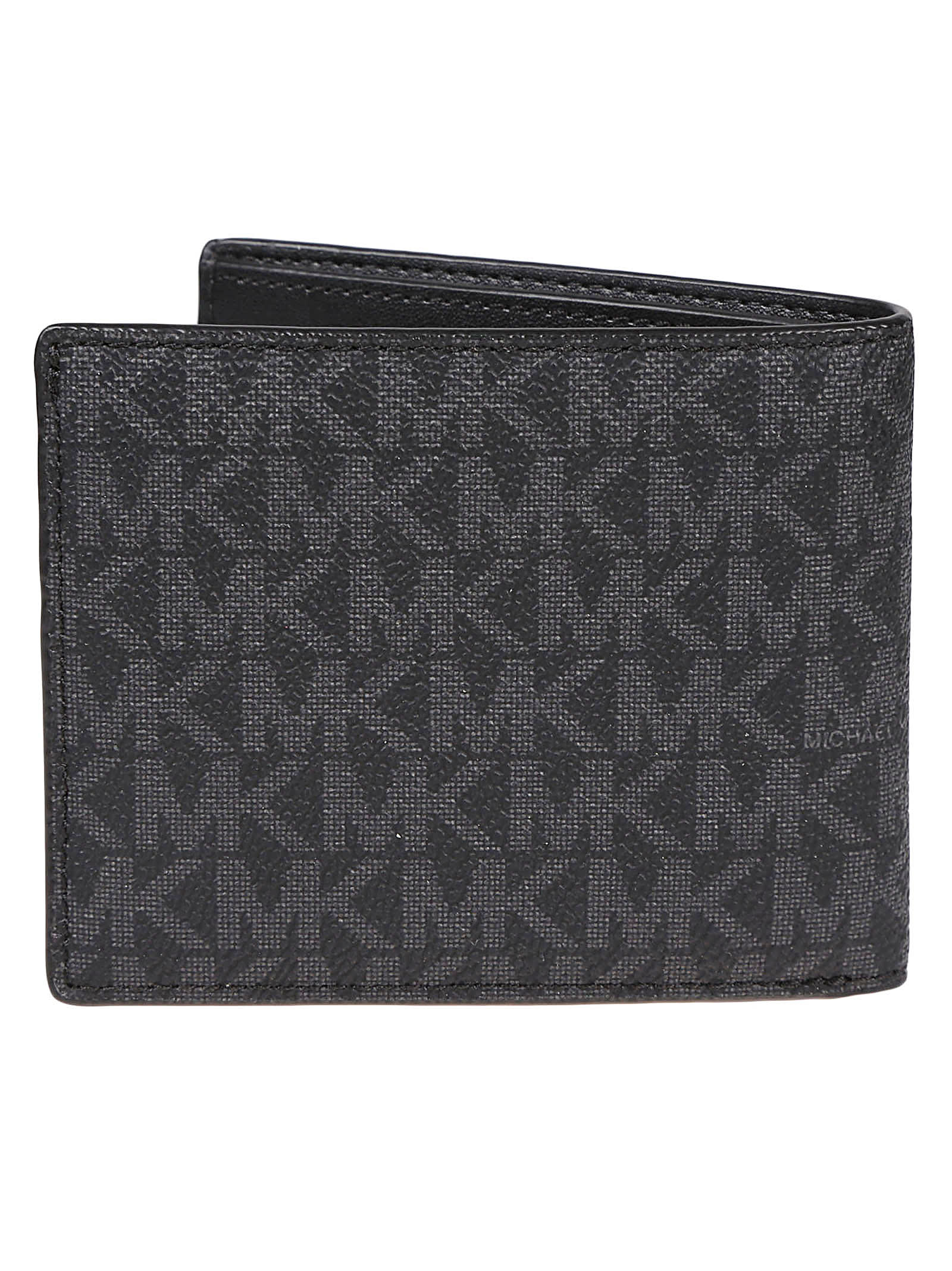 Shop Michael Kors Slim Billfold Wallet With Keyring Box Set In Black